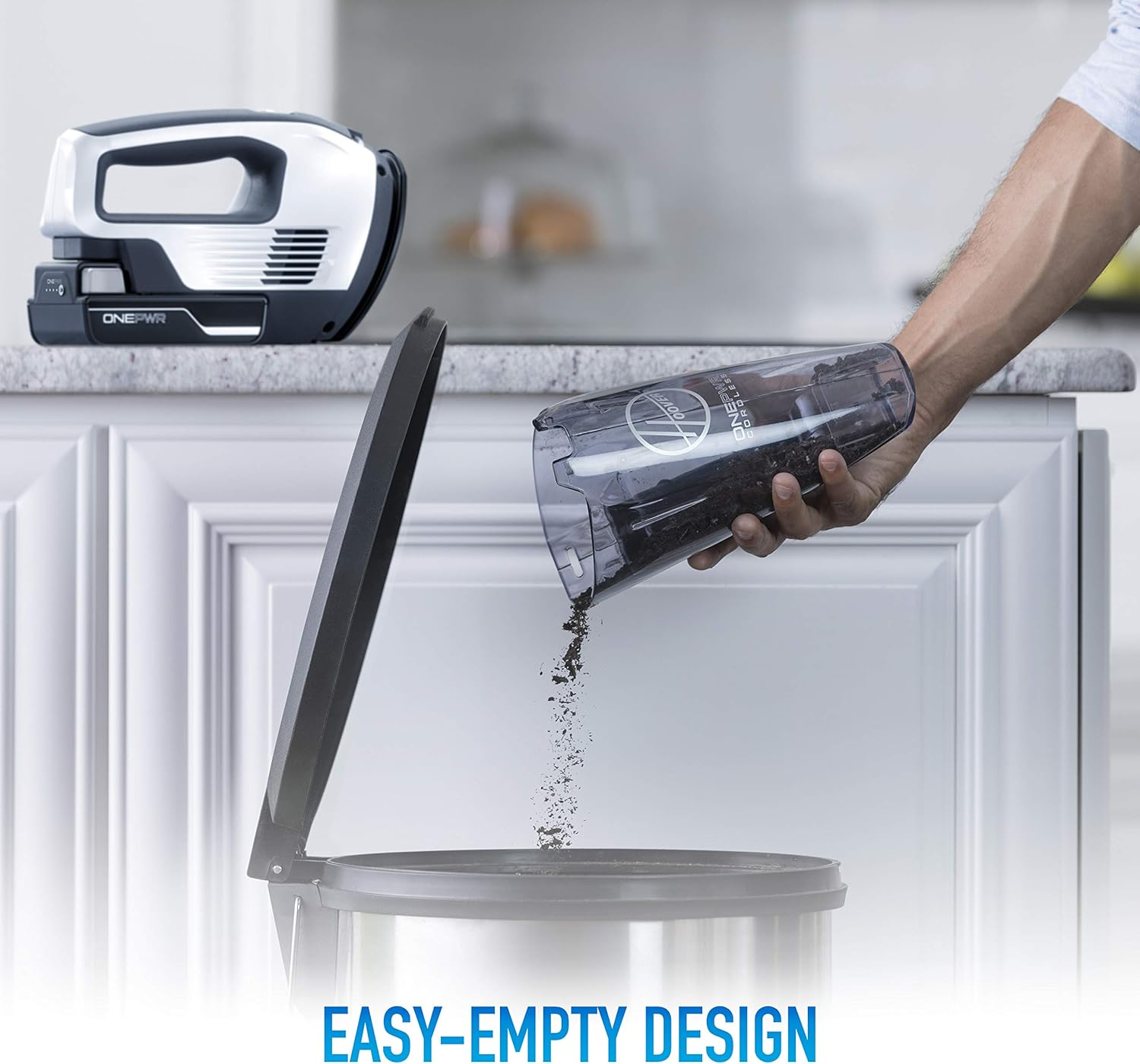 Hoover ONEPWR Cordless Handheld Portable Vacuum Cleaner, Strong Suction, Dual Filtration, Lightweight, 400 Ml Bowl Capacity for Quick and Easy Cleaning (Tool Only)