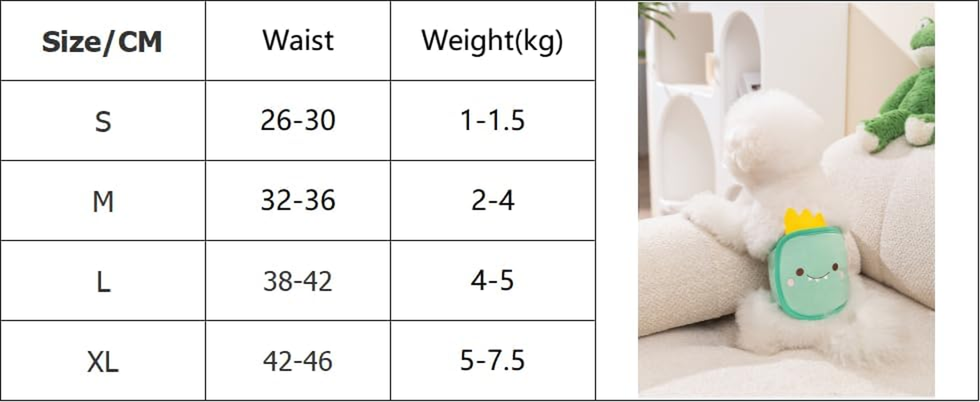 Dog Diaper,Male Dog Belly Bands Physiological Pants Washable Reusable,Adjustable and Leakproof Doggie Sanitary Panties for Small Medium and Large Dogs (L) image number 4