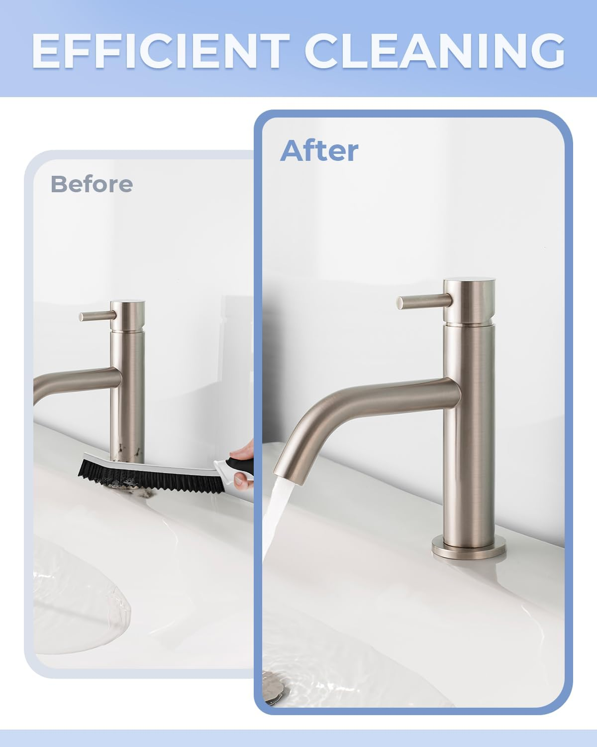 Cleangor Crevice Cleaning Brushes, Grout Cleaner Brush for Small Spaces to Reach, Magic Brush, Bathroom Accessory, Cleaning Tools, Cleaning Supplies for Shower, Toilet, Sink (2, Black) image number 4