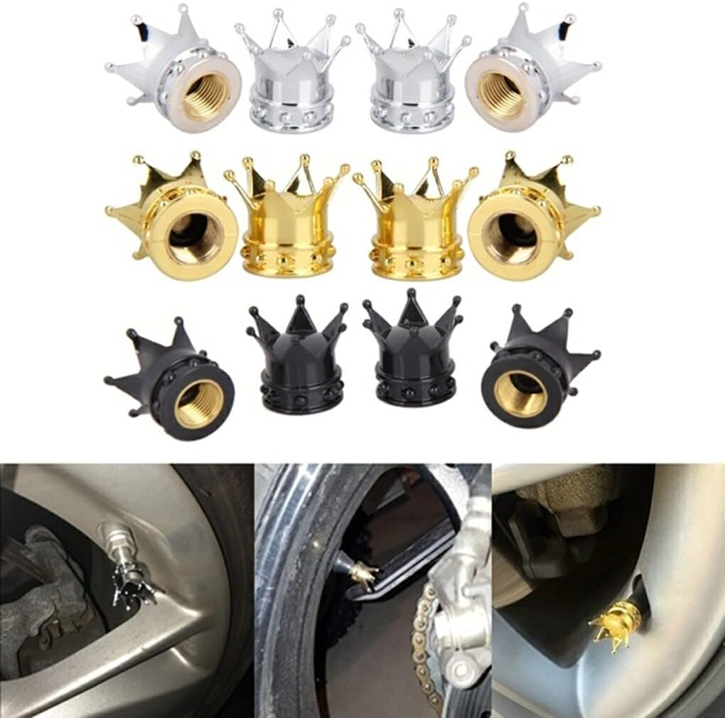 SUIOPPYUW 4 Pieces Car Wheel Tire Air Valve Stem Cap Truck Exterior Tyre Dust Cover Leak-Proof Replacement Vehicle Spare image number 5