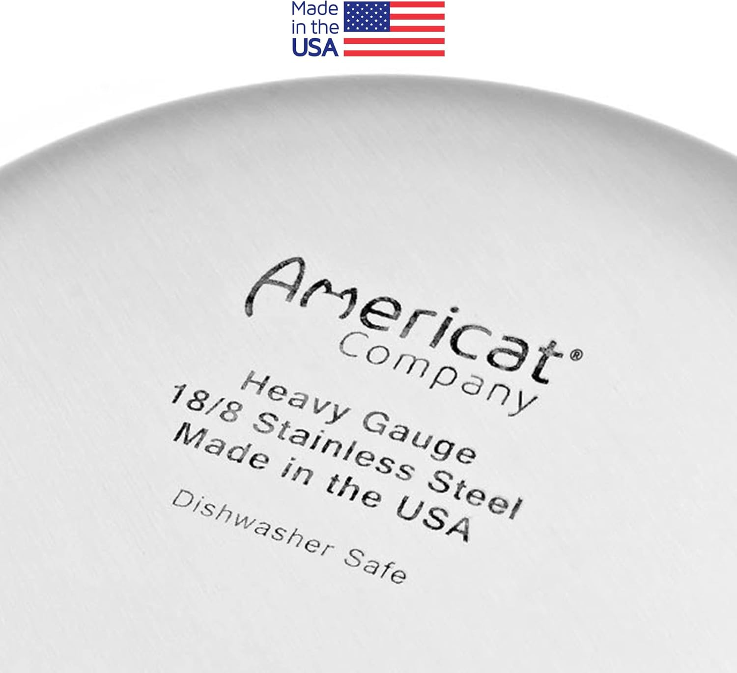 Stainless Steel Cat Bowl for Food & Water by Americat &ndash; Made in USA &ndash; Dishwasher Safe, Human Grade, Whisker Friendly Dish (1 Bowl) image number 1