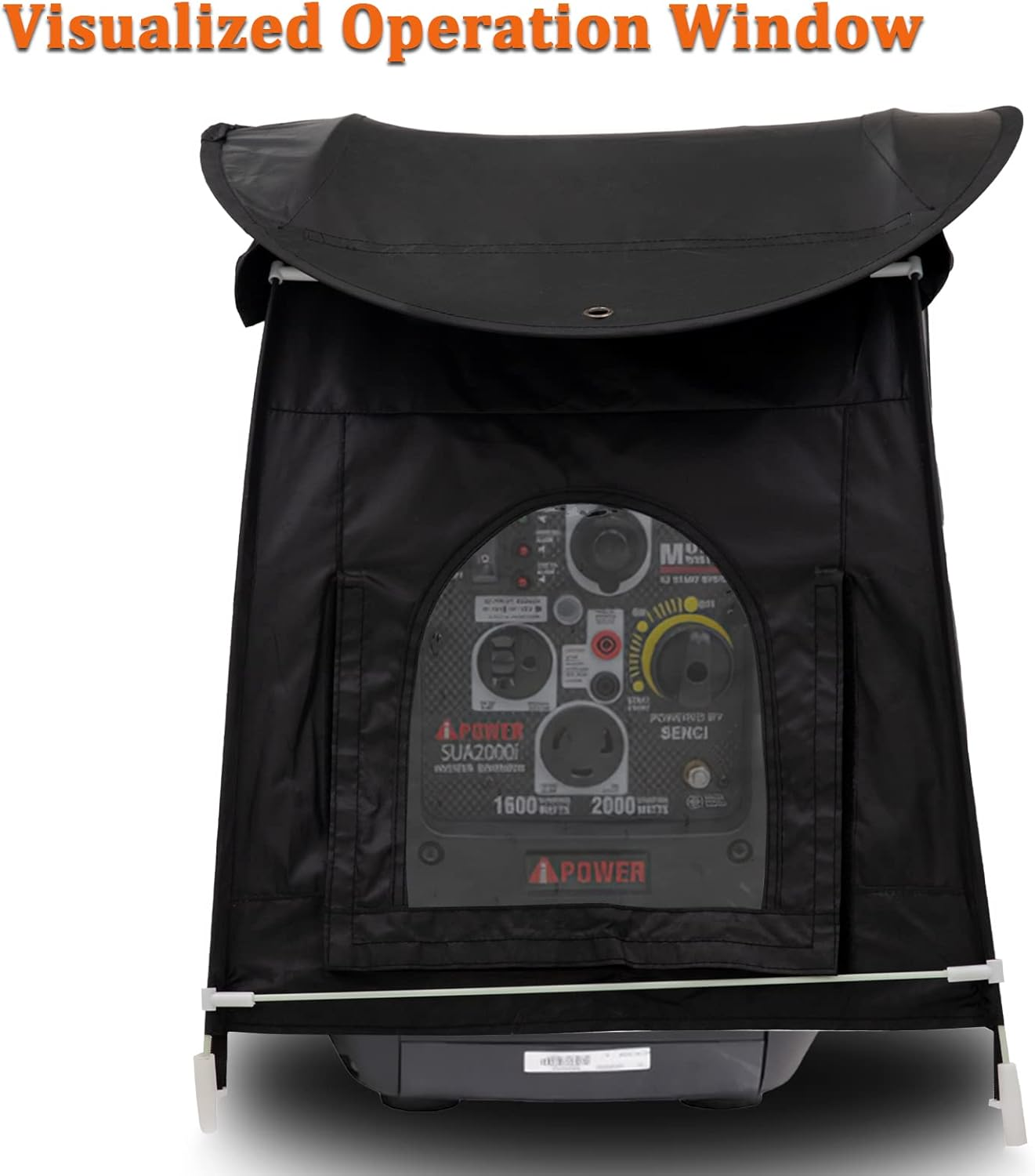 Coverify Generator Cover While Running, Portable Waterproof Generator Storage Cover，All-Weather Protection Generator Tent Cover for Most Universal 1000-5500 Watt Inverter Generator (36*20*23In, Black) image number 1