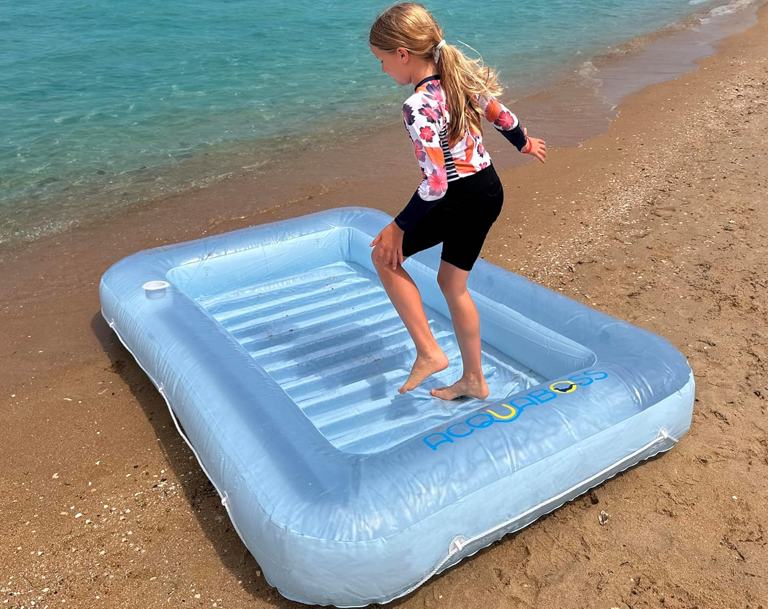 Inflatable Tanning Sun Bed &ndash; Extra-Large Pool Lounger for 2 Adults | Floating Sun Bed, Backyard Mini Pool & Water Lounge | Includes Pillow & Repair Patch | 210X140Cm & 160Kg Capacity image number 6