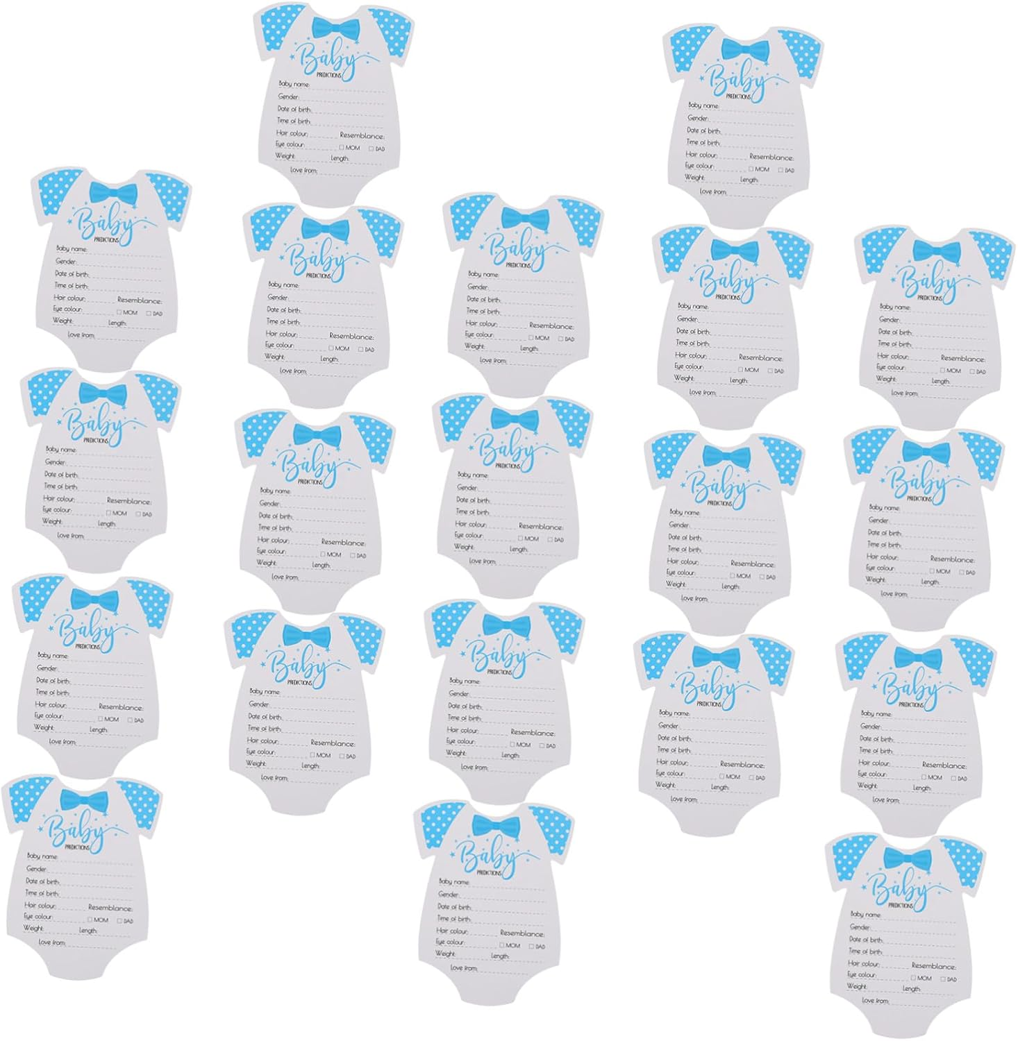 Gatuida 20Pcs Shower Prediction Advice Cards Newborn Photography Props Milestone Announcement Cards for Gender Neutral Party Decoration and Souvenir image number 4