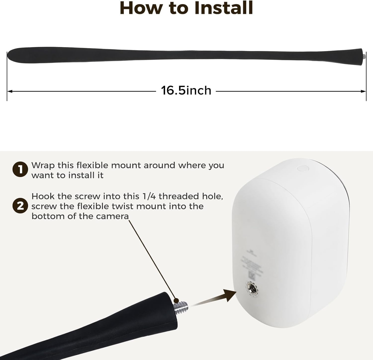 2Pack Security Camera Mount Compatible with Arlo Essential 2K Outdoor/Indoor/Spotlight, Arlo Pro/Pro2/Pro3/Pro4/Pro5S, Flexible Twist Mount for Arlo Cameras without Wall Damage image number 2