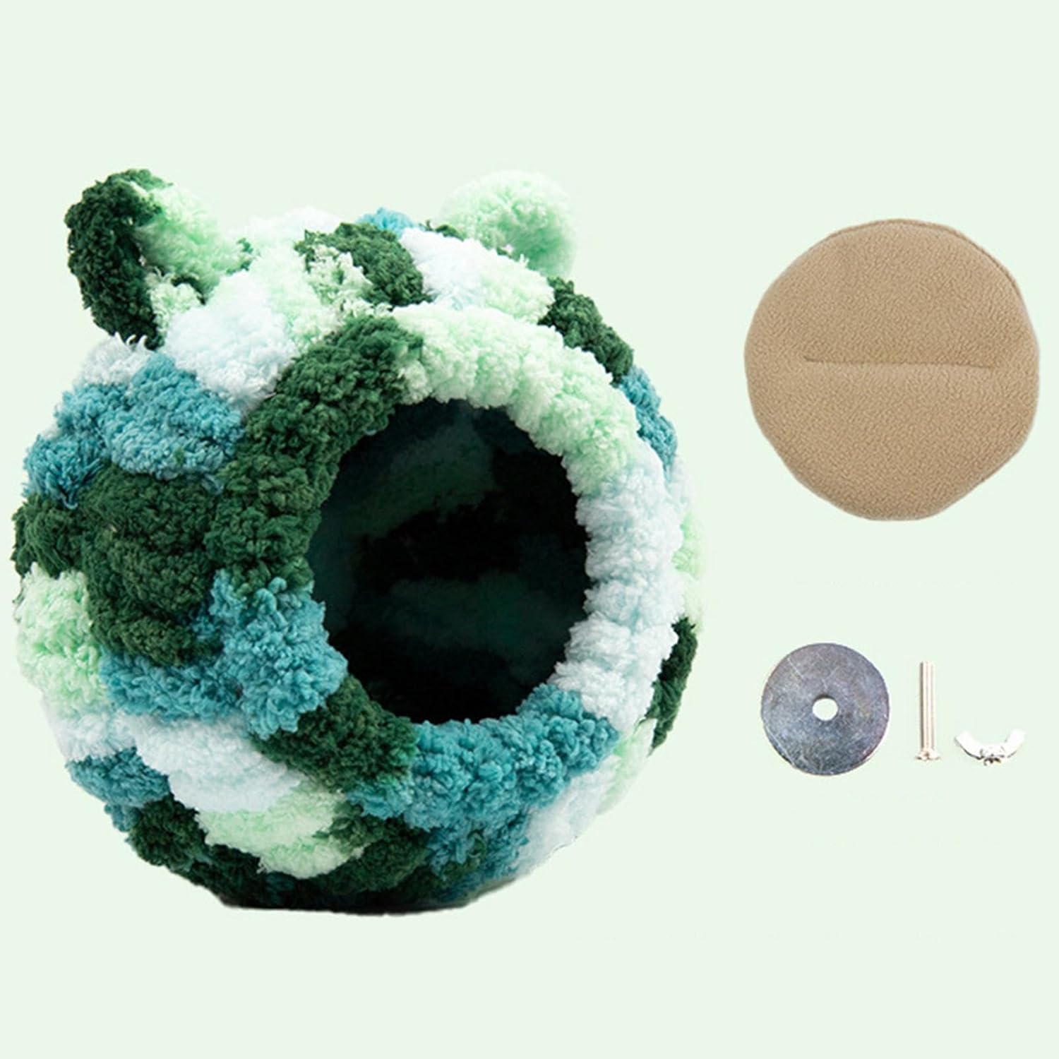 Parakeet Nest for Cage - Multipurpose Small Bird House Bird Sleeping Hut - Breathable Bird Nest House Winter Warm Parrot Nest for Parakeet Conure image number 3