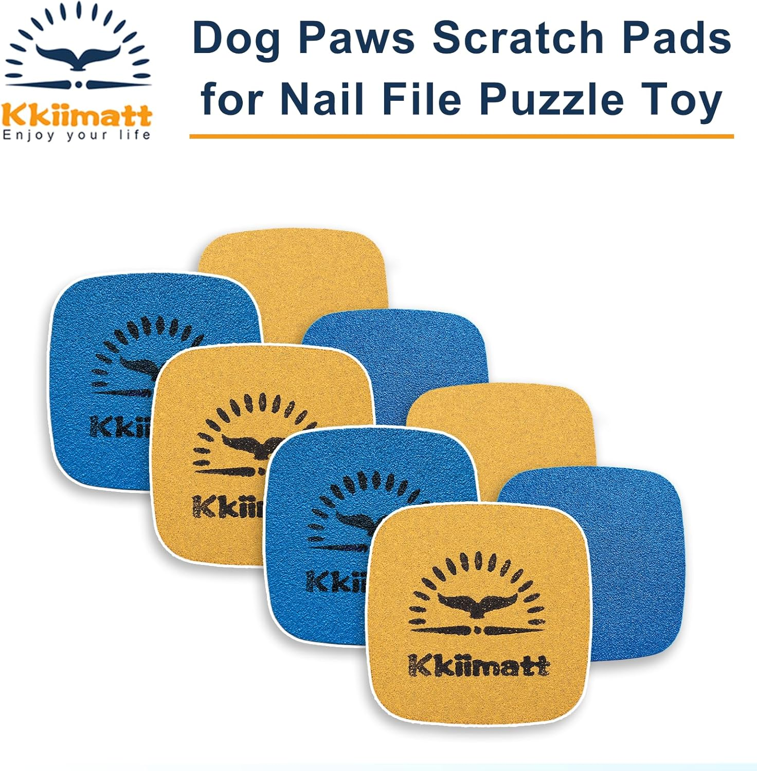 Dog Nail File Enrichment Toy, Slow/Interactive Feeder, Replacement Scratching Pad Refills, Nail Sandpaper on Treat Dispenser Puzzle, Pet Nail File Paper with Scratching Mat for Dogs image number 3