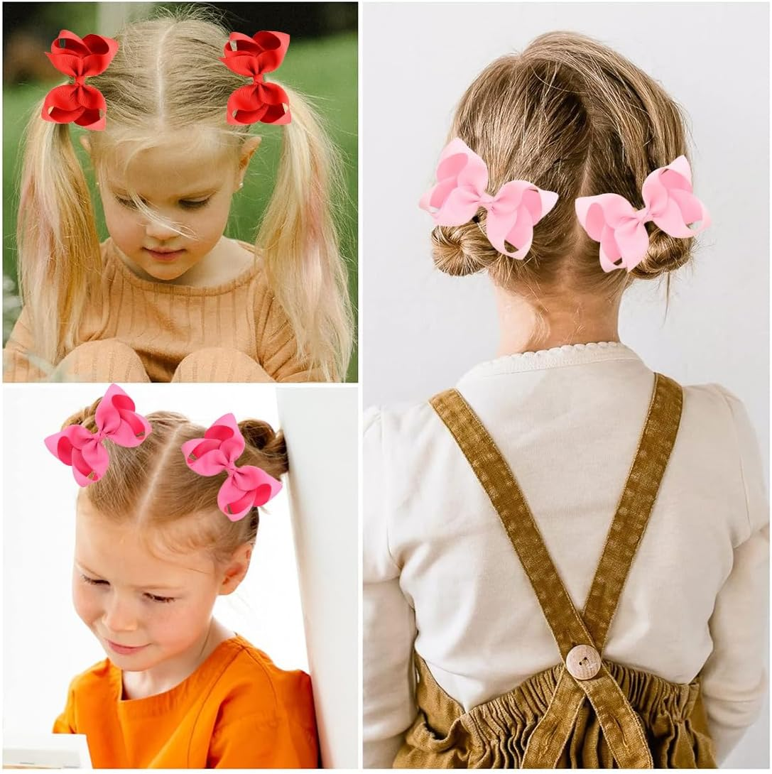 COYUN 6 Pieces Bow Hair Clips Ponytail Duck Bill Hair Bow for Kids Girls Women B image number 4