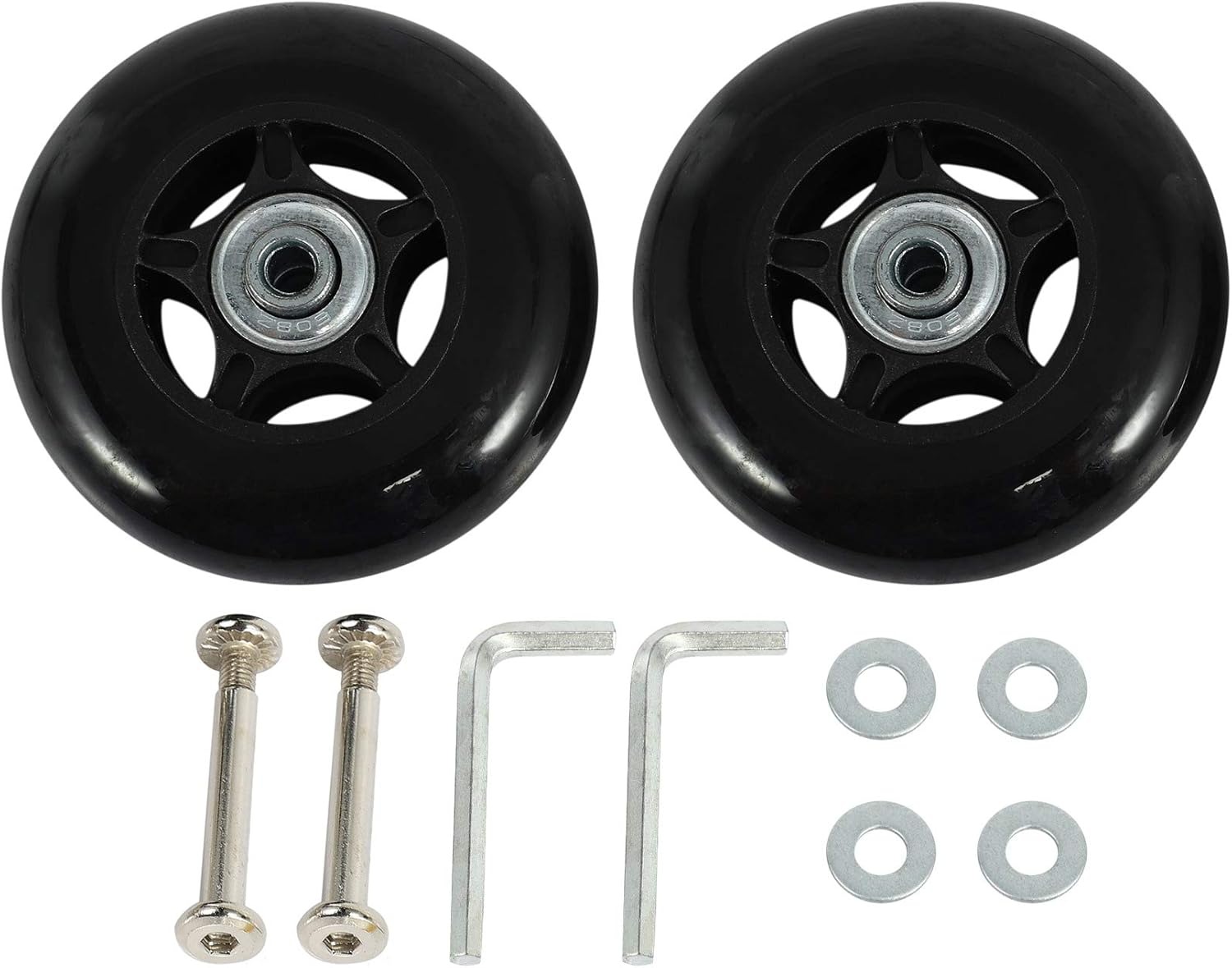 2 Set Luggage Suitcase Replacement Wheels OD 80Mm image number 4