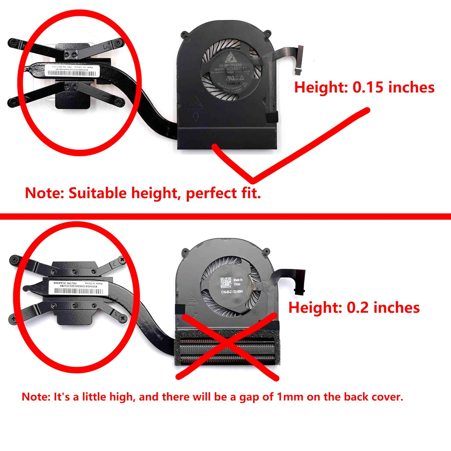 Bestparts CPU Fan + Heatsink for Lenovo Thinkpad Yoga X1 Carbon 4Th 2016 20FB 20FC Series Laptop 01AX999 01AX830 ND55C33 01AW976 00JT800 BAZB0505R5H 023.10084.0011 C16-00-Z-93O-002F