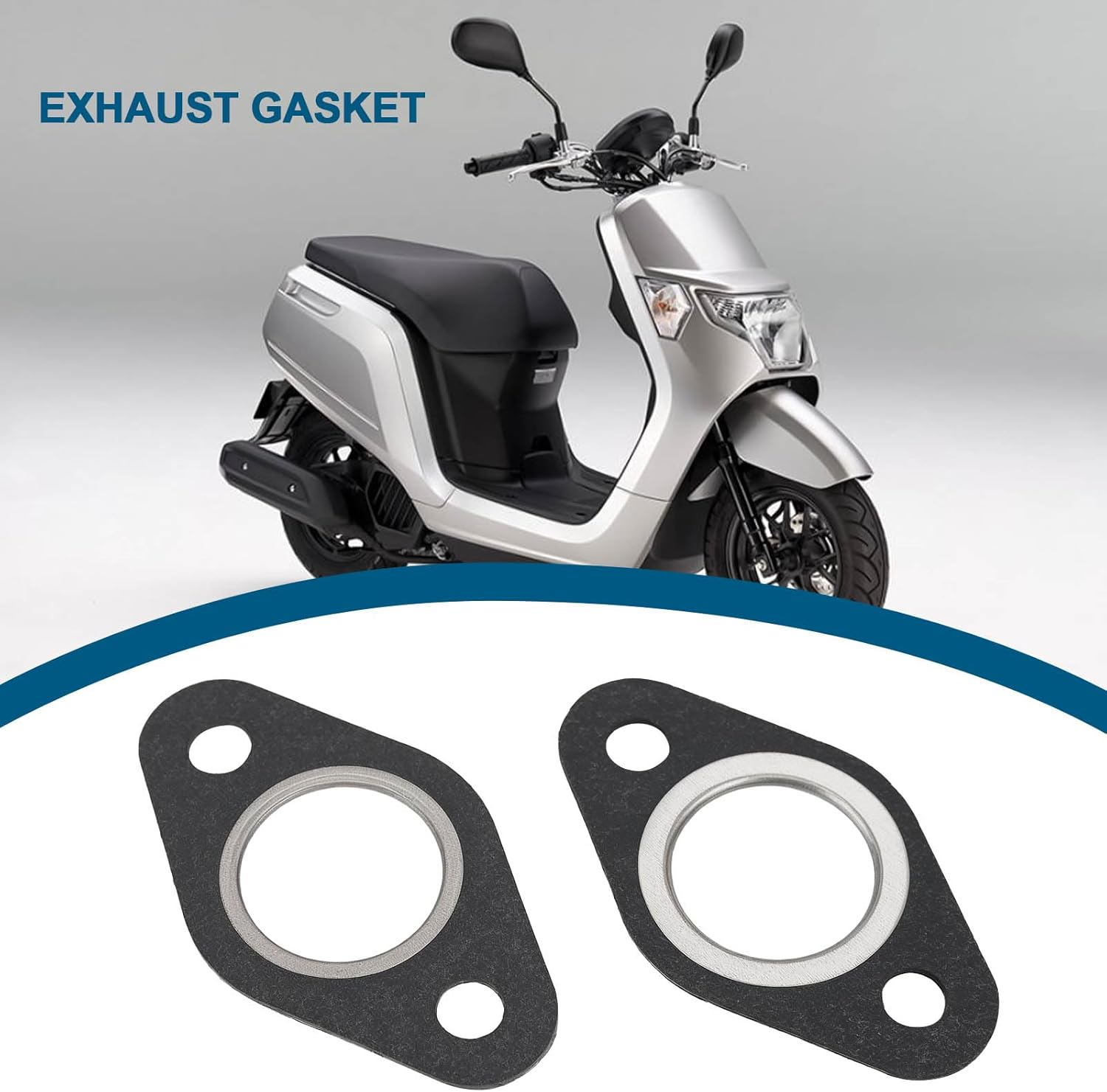 OTOTEC 10Pcs Exhaust Manifold Gasket 25Mm ID Muffler Noise Reduction Seal Gasket Compatible with 50Cc 2-Stroke Scooters Motorcycles Compatible with MBK Booster image number 5