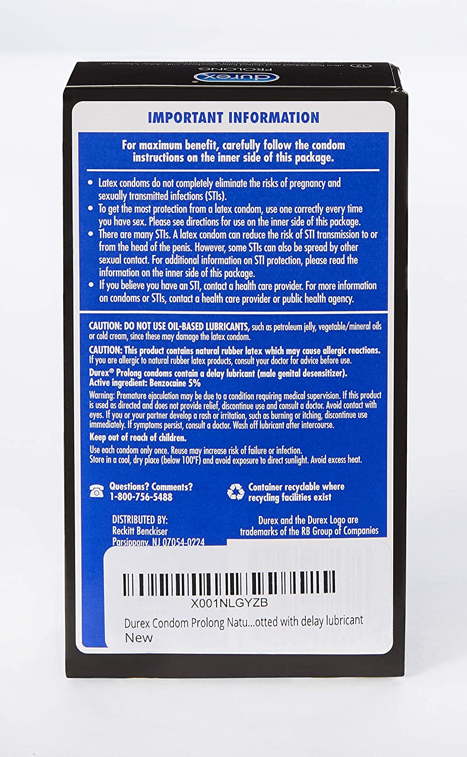 Durex Durex Prolong, 12 Count, 12 Count