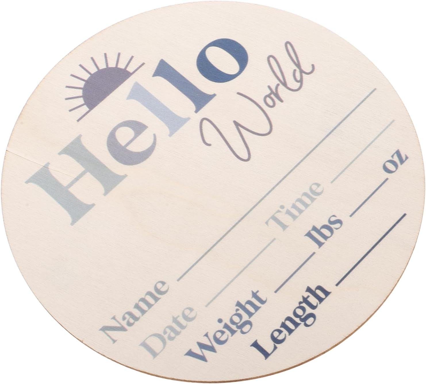 Yardwe Monthly Milestone Card Growth Commemorative Wood Sign Floral Design Newborn Name Announcement for Shower Decor image number 3