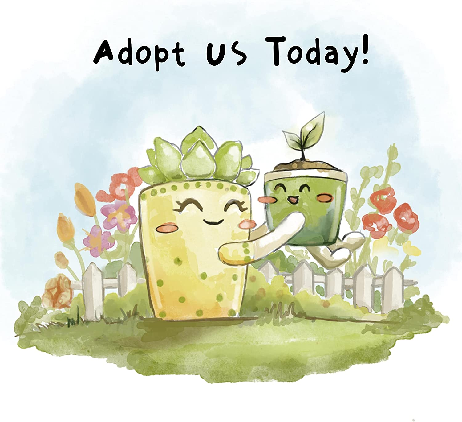 VIRTUNE Adorable Indoor Plant Pots. 5" Flower Pot & 2" Small Succulent Pot with Drainage. Indoor Planters, Small Plant Pots Indoor, Cute Pots for Indoor Plants, Succulent Planter (Light Yellow) image number 6