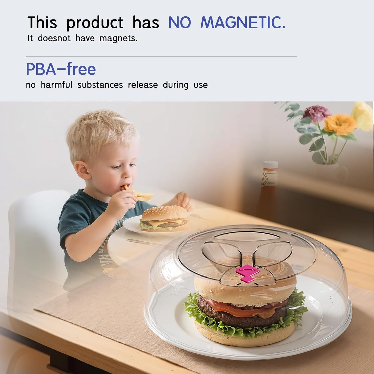 2 Pack Clear Microwave Splatter Cover 30 Cm Large Plate Cover 3 in 1 Food Grade Lids with Silicone Air Vent, BPA Free Food Covers, Kitchen Gadgets and Accessories, Serving Dish Covers image number 4