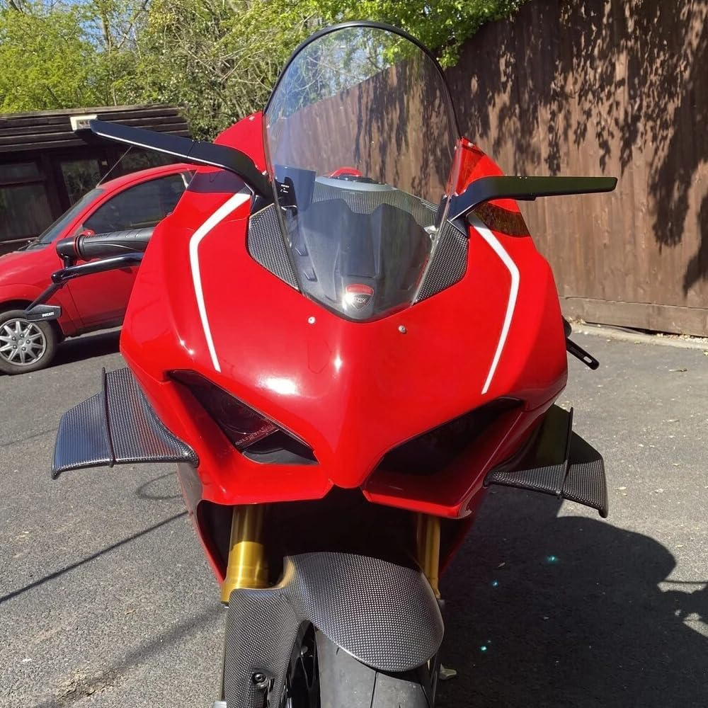 Motorcycle Wind Wing Rearview Mirrors Rotating Side Mirrors Fits for Ducati Panigale V2 955 (2020-2024), Fits for Ducati Panigale V4 1100 (2020-2024) CNC Aluminum Motorcycle Rear View Mirror