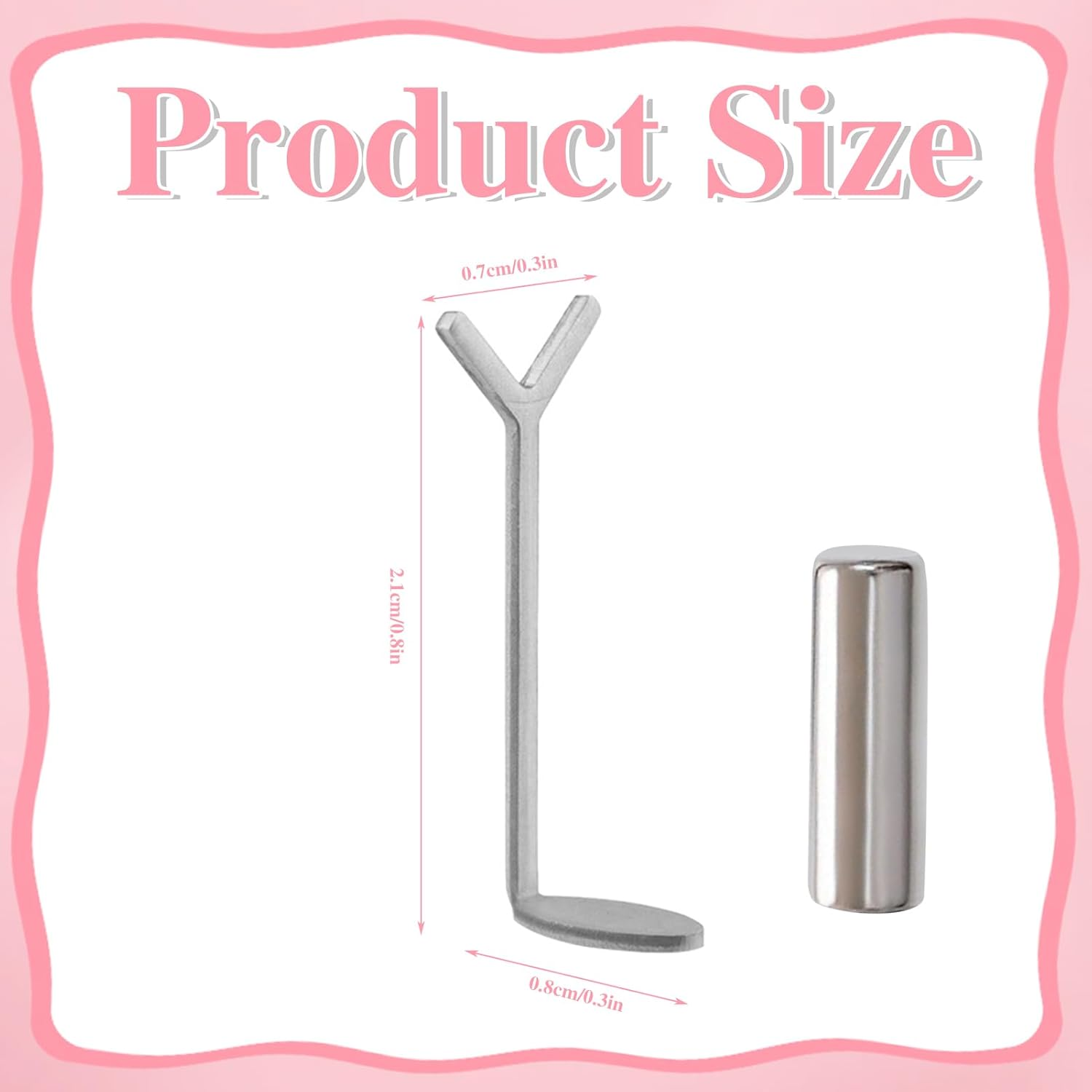 Y-Shaped Cat Eye Magnet for Heart Nail Design, Professional 2-In-1 Set with Metal Guide Plate, Compatible with All Magnetic Nail Polishes, Salon Quality for DIY Manicure at Home (*1) image number 6