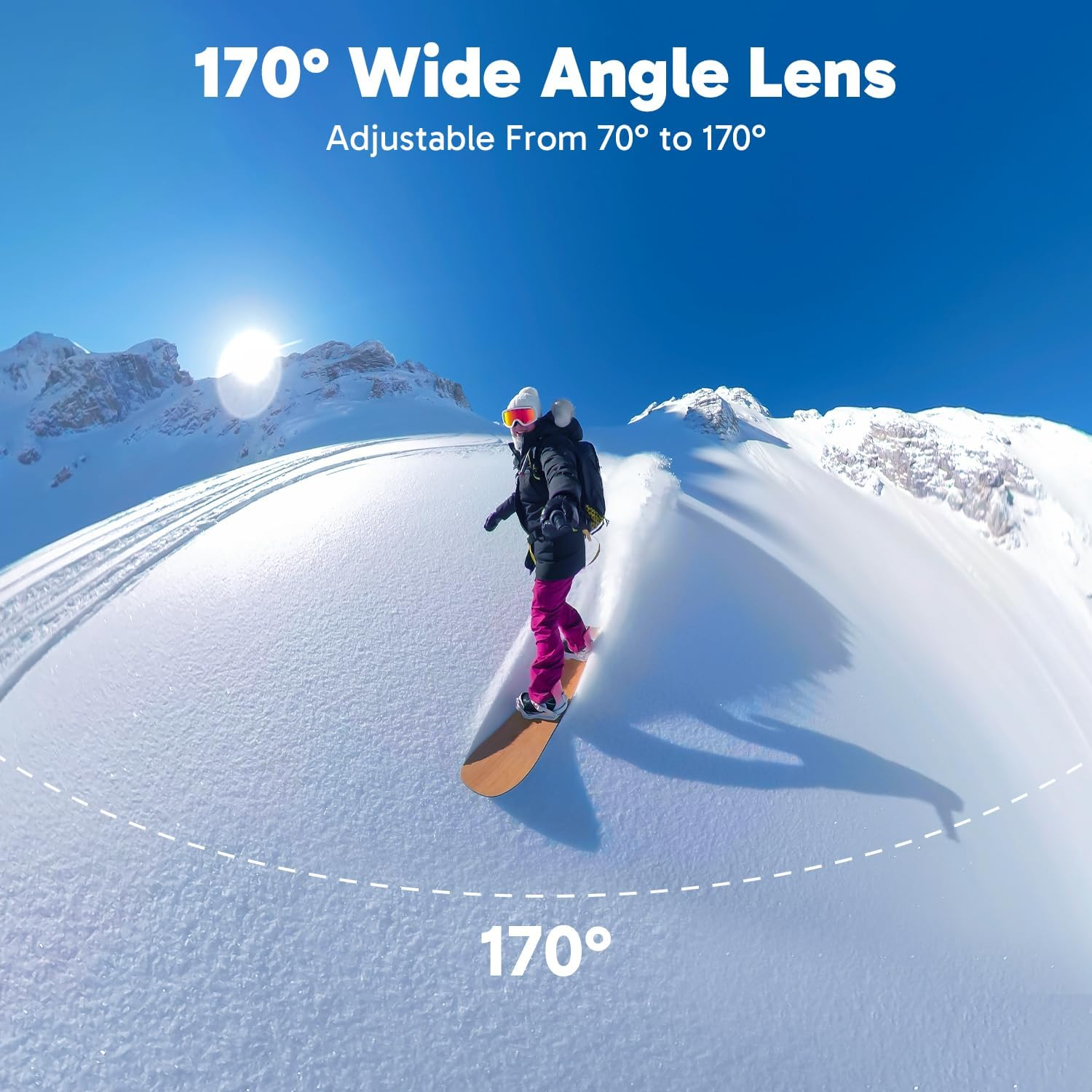 Dragon Touch Action Camera 4K30FPS 20MP 100FT Waterproof Underwater Camera 170&deg; Wide Angle Wifi Sports Cam with Remote 2 Batteries and Mounting Accessories Kit image number 3