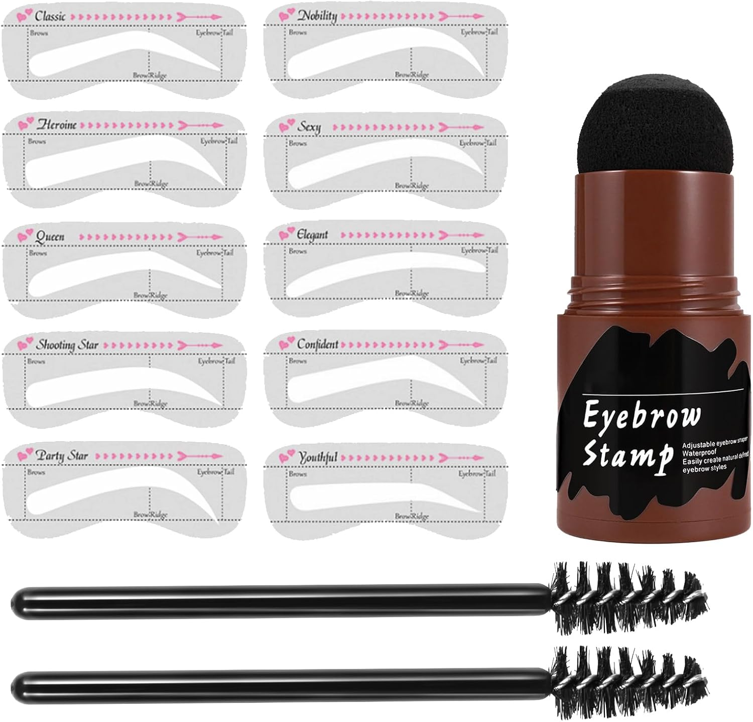 Eyebrow Stencils for Older Women, Eyebrow Template Brow Stencil, E-Yebrow Stencils, Brow Charm for Home, Outdoor, Women, Girl, Beginners, Important Occasion