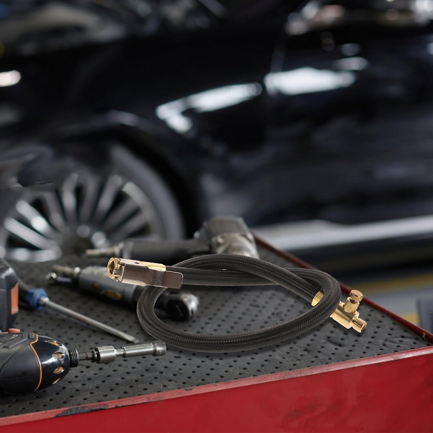 Alipis Portable Tire Inflator Hose Extension Quick-Release Air Compressor Tube for Car Bicycle Pump Accessories Compatible with Multi-Use Inflation and Deflation image number 6