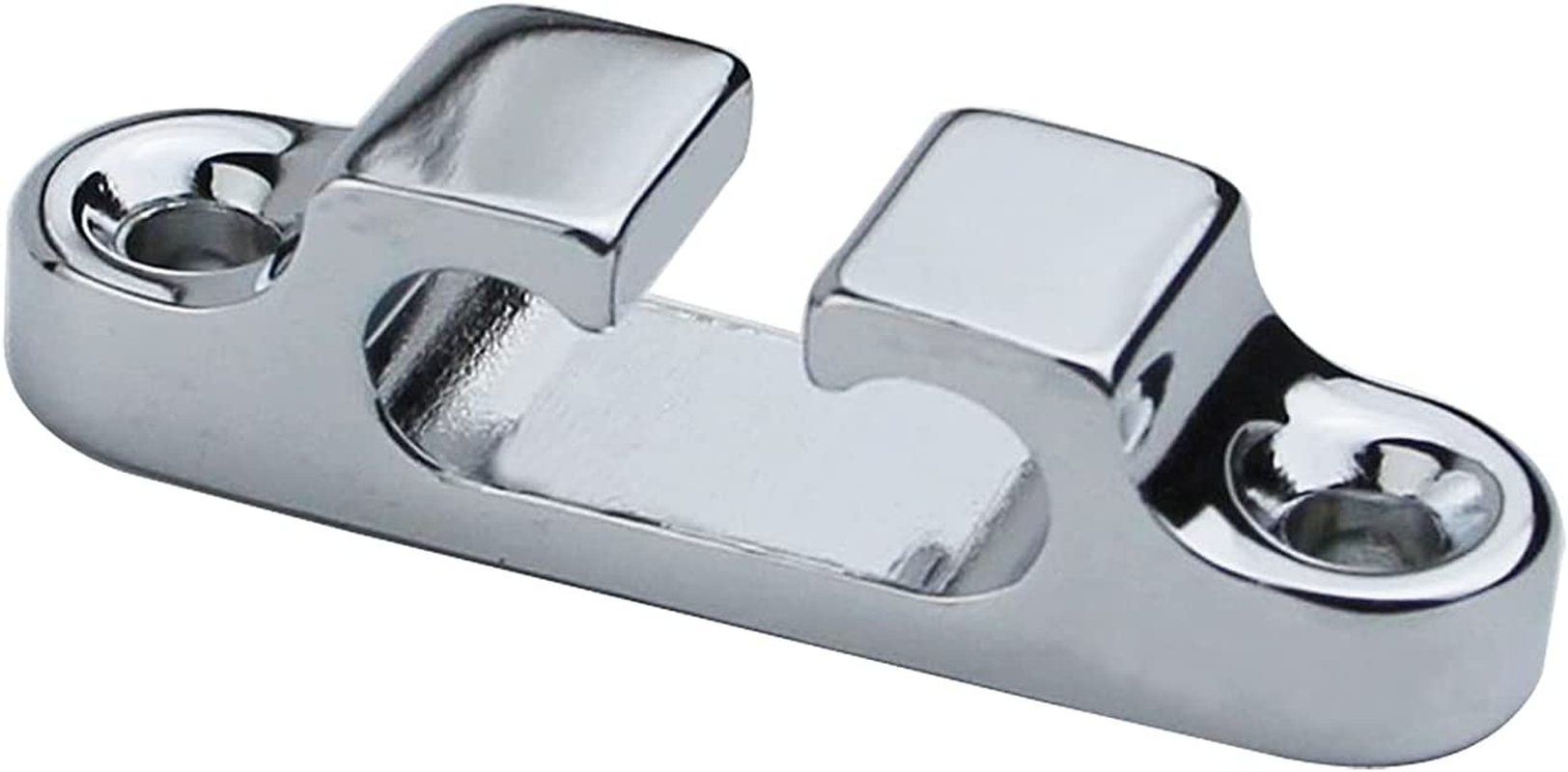 Guyker 2Pcs 2-String Retainer/String Guide for Electric Bass Head Retainer String Tree String Buckle Guide Groove Bass String SR4, Chrome - Black image number 3