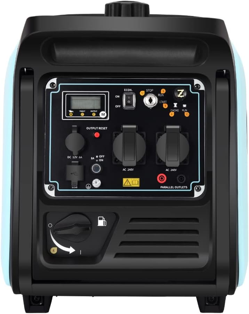 GENTRAX Inverter Generator 4.2KW Max, 3.5KW Rated, Portable Power Station for Camping, RV, and Home Backup with Quiet Operation, Wheels & Handle, Petrol Generator image number 1