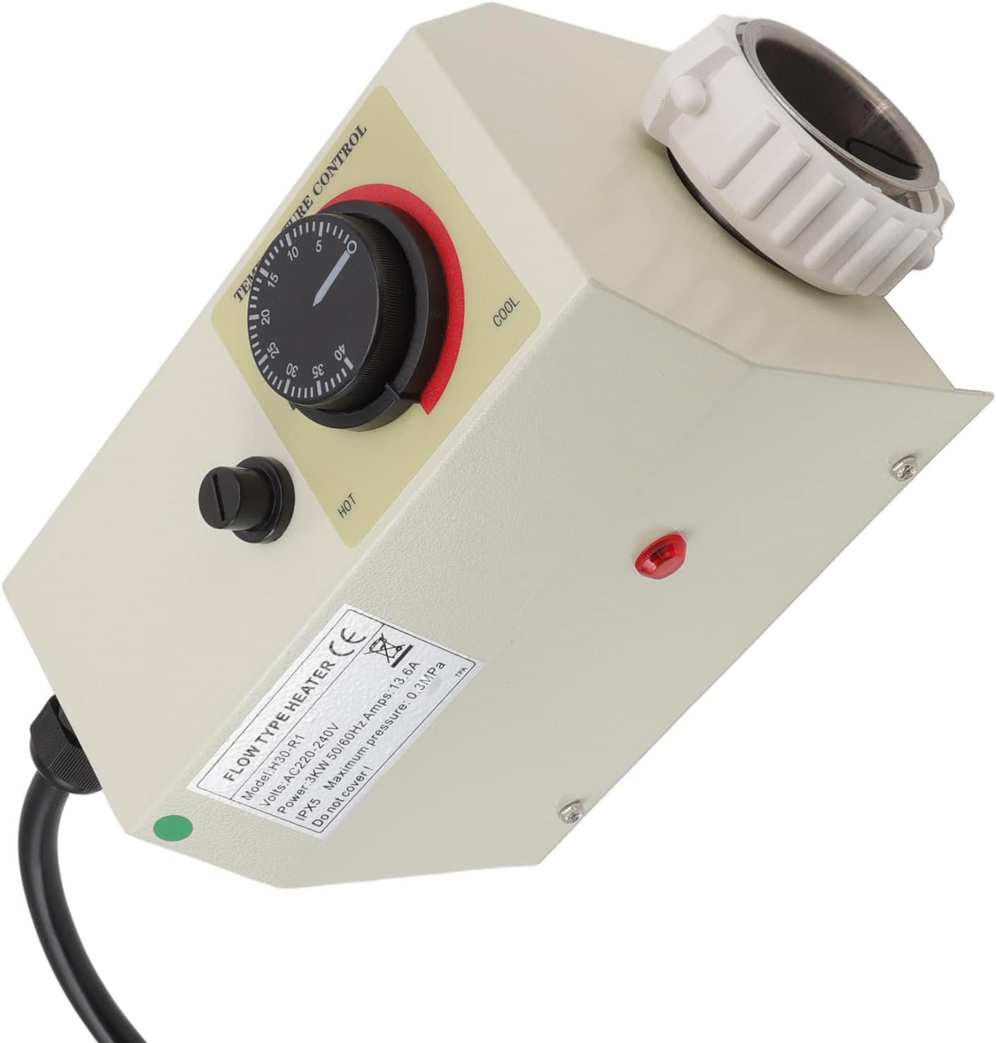 AC 220‑240V Electric Pool Heater, 3KW Swimming Pool Digital Electric Heater Water Bath Heater Thermostat Equipment with Touch Screen, for Bathtub Ground Pool image number 6