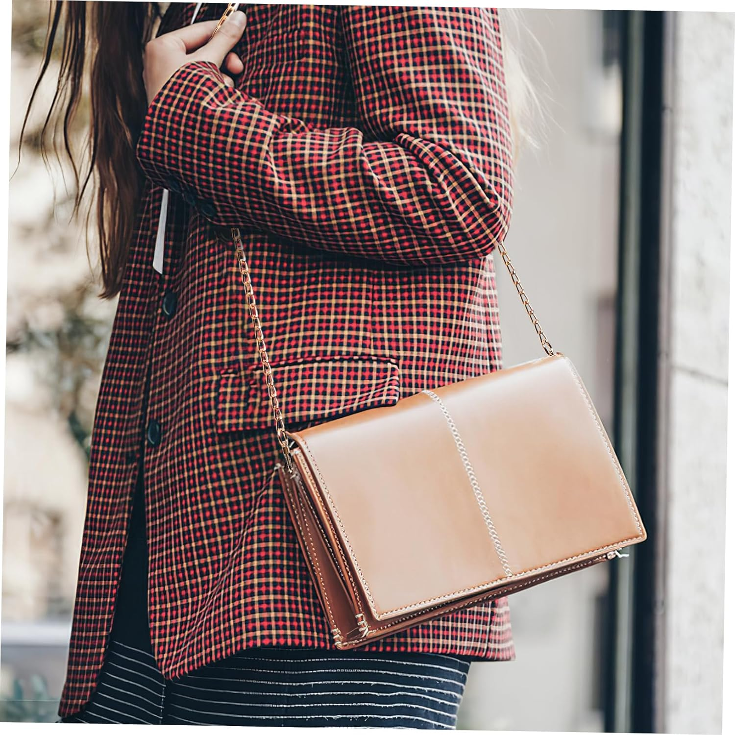 PACKOVE 8Pcs Diy Flat Chain Metal Bag Chain Purse Strap Crossbody Bag for Purse image number 6