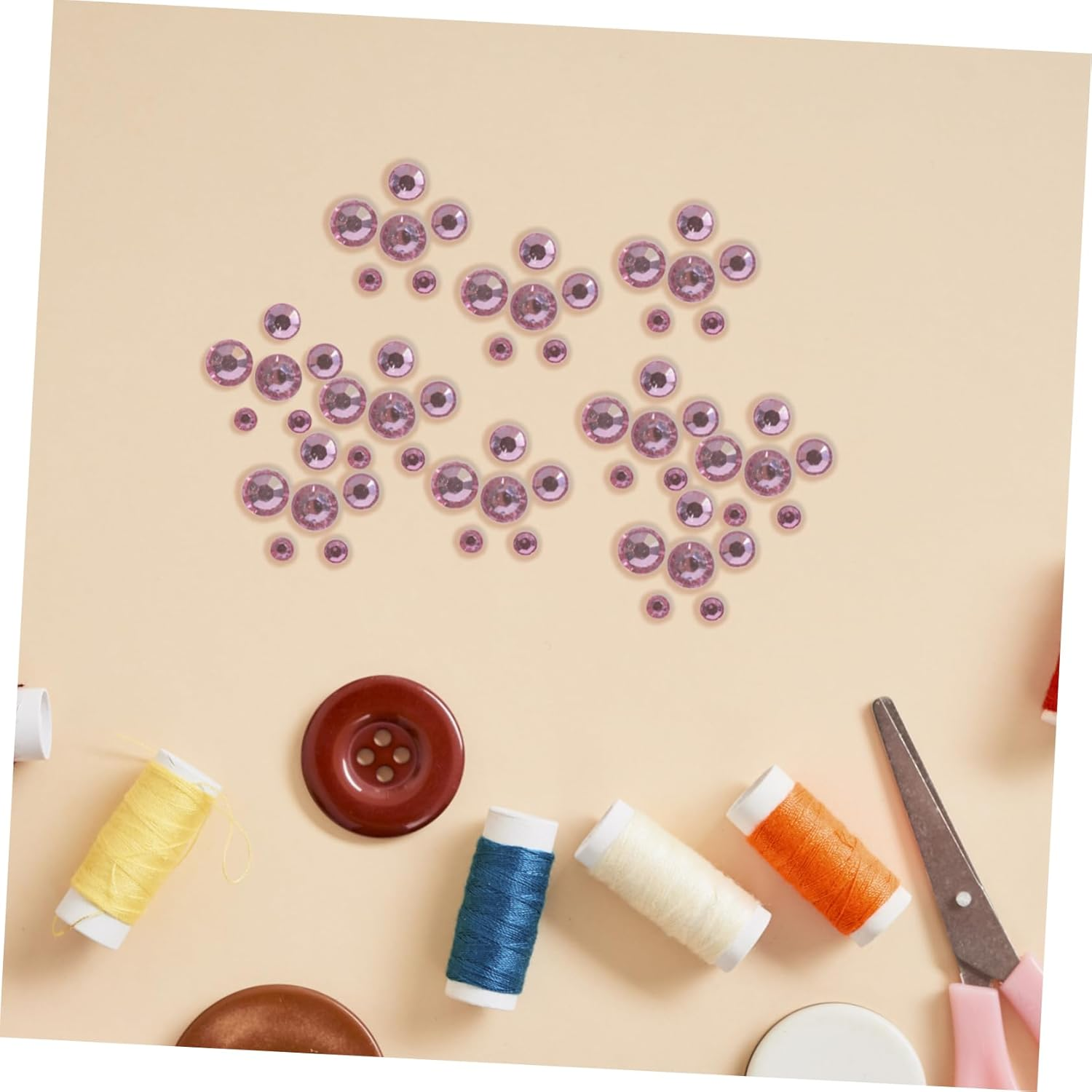 SEWACC Acrylic Rhinestones Mix Size Flatback Nail Rhinestone Gems for Nail Art and Face Decoration Cherry Blossom Pink DIY Craft Embellishments image number 2