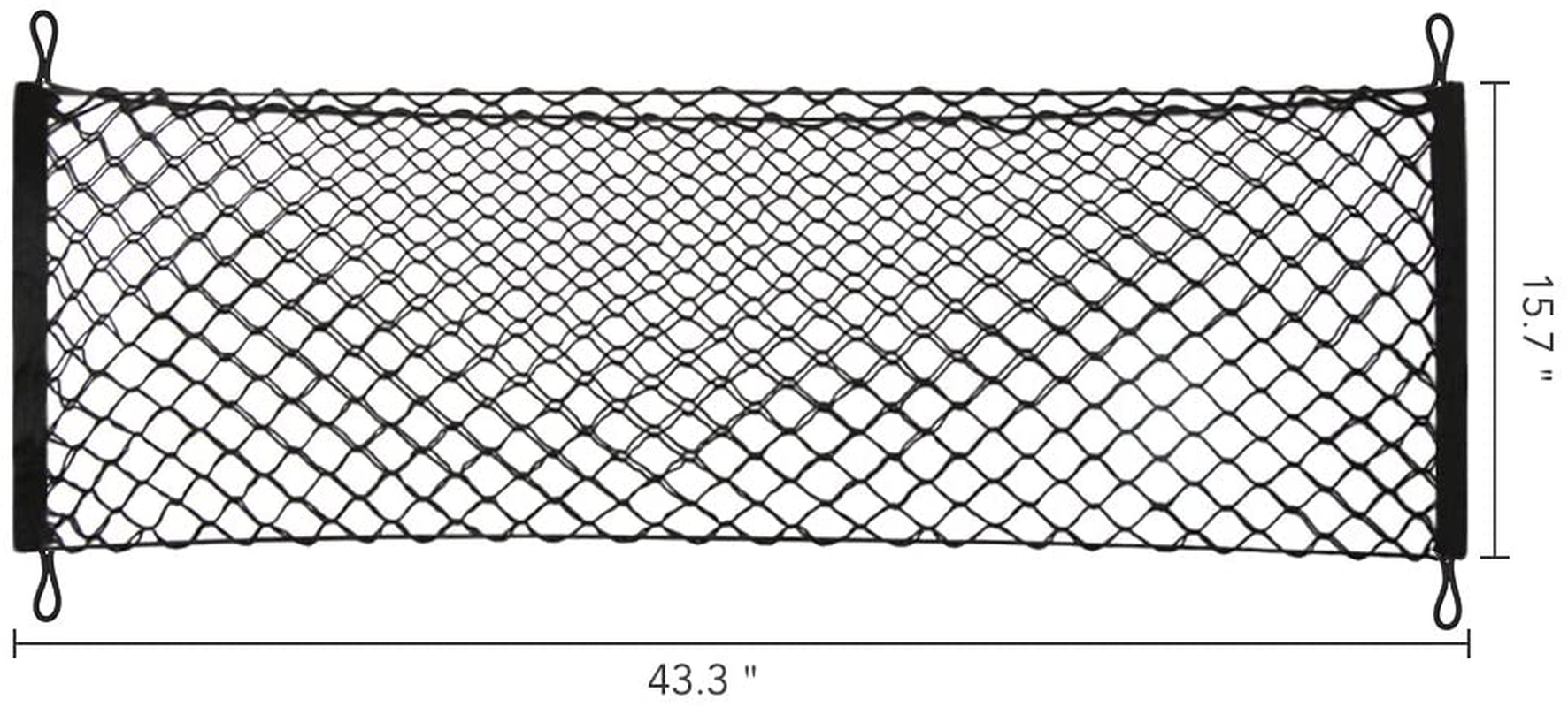 Heavy Duty Cargo Net Stretchable, Universal Adjustable Elastic Truck Net with Hooks, Storage Mesh Organizer Bungee for Car, SUV, Truck