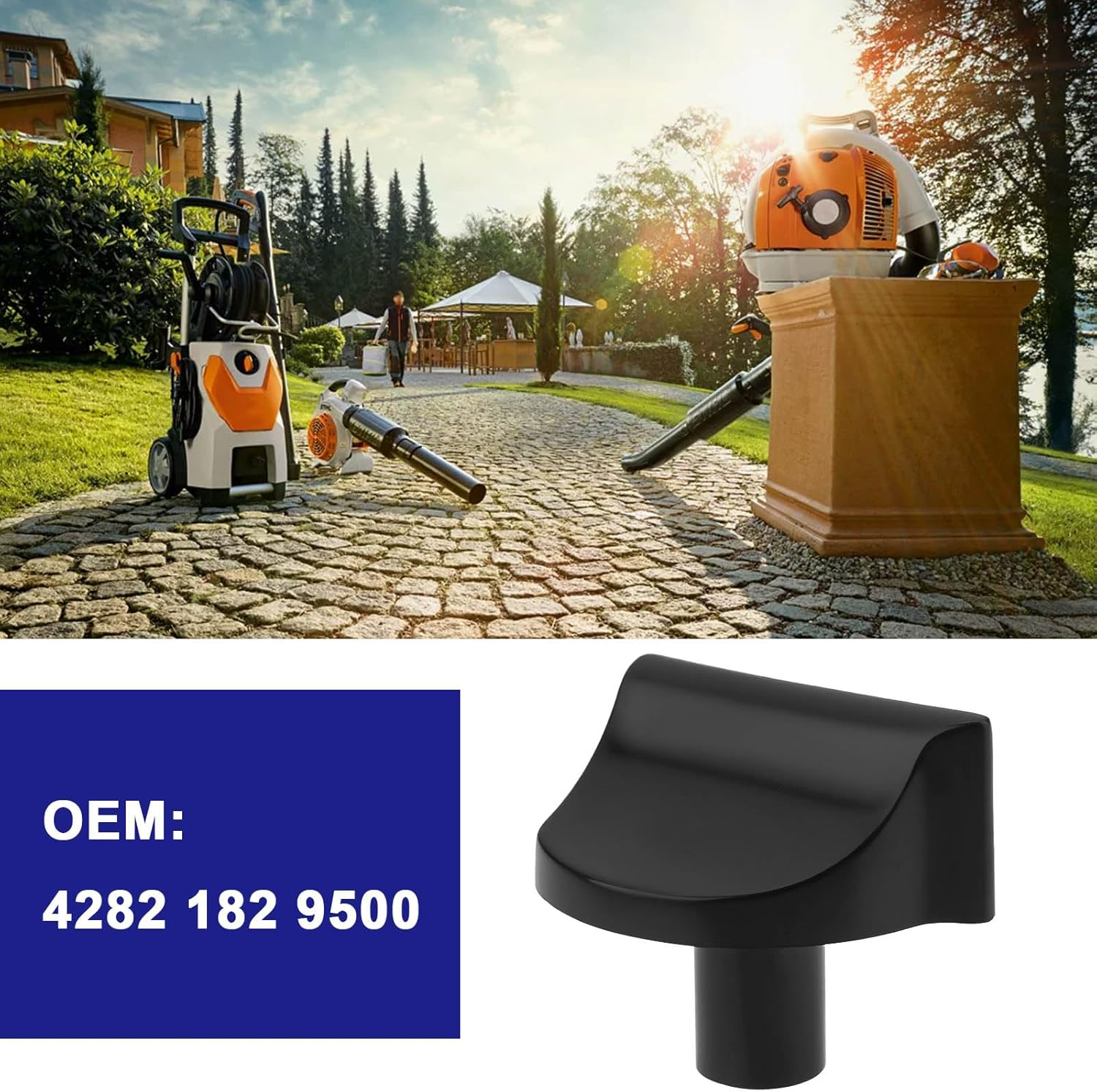 Ecsing 3Pcs Carburetor Carb Choke Knob 4282 182 9500 Compatible with STIHL BR500 BR550 BR600 BR700 Backpack Blower Accessories image number 3