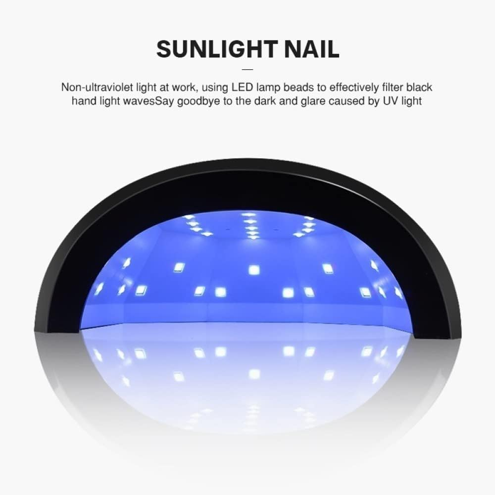 Nail Dryer Nail Tools Uv Led Nail Lamp 48W with 3 Timer Settings Auto Sensor Professional Gel Polish Light Curing Lamp Home Use Black Nail Lamp