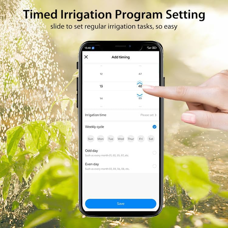 Uantii Smart Irrigation Water Timer Tuya Wifi Automatic Garden Sprinkler Proragmming Irrigation Water Valve Controller,App Control,No Hub Required image number 2