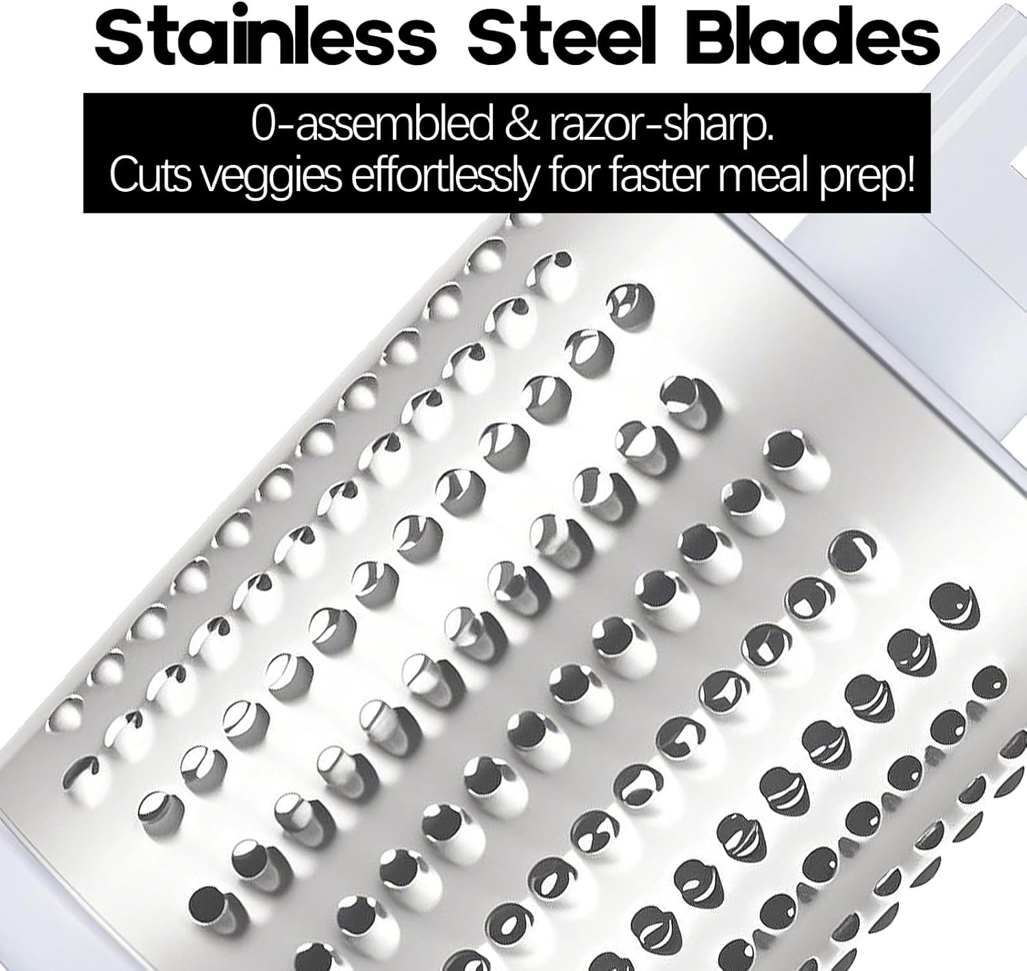 Rotary Cheese Grater Shredder, Speed Kitchen Manual round Mandolin Slicer Safe Grinder with 3 Interchangeable Blades for Nuts, Carrot, Hashbrown, Garlic, Walnut, Potato, Chocolate (Green) - Green image number 4