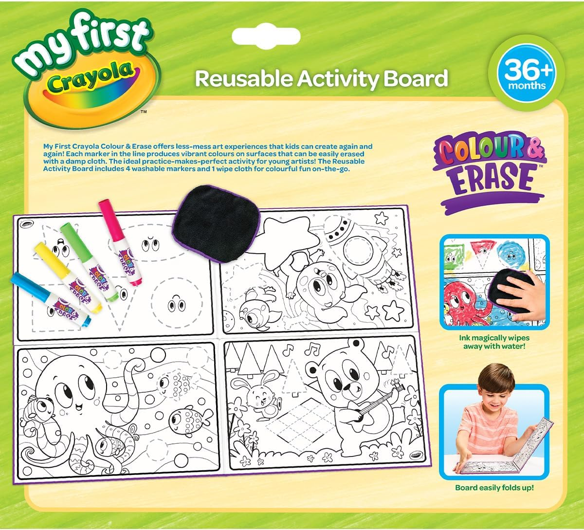CRAYOLA 921382.006 Color & Erase Resuable Activity Board, Multi