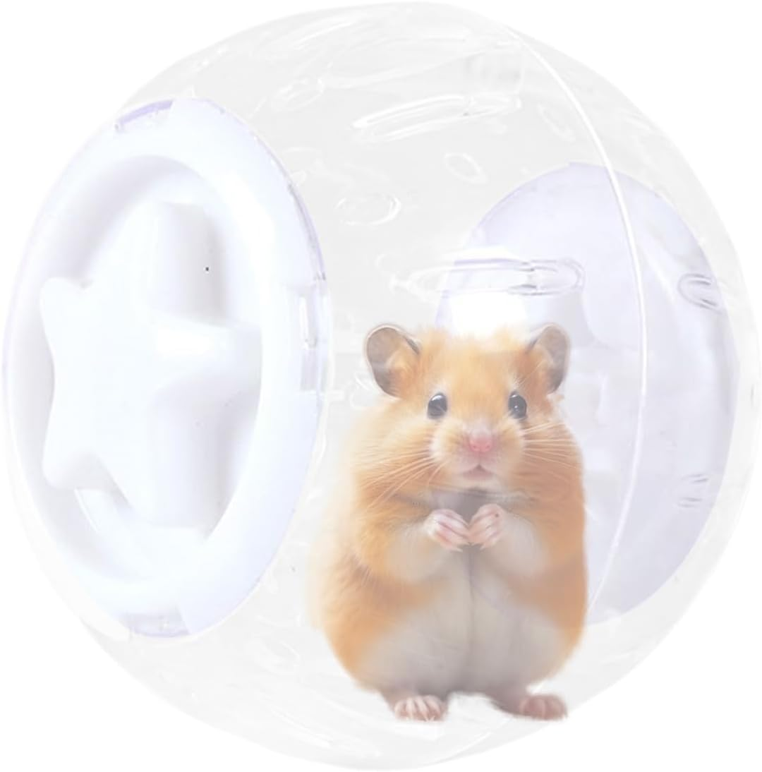 Clear Hamster Ball - Clear Hamster Running Ball Exercise Toy - Indoor Activity Small and Medium Pets Daily Fitness Entertainment for Animal Lovers