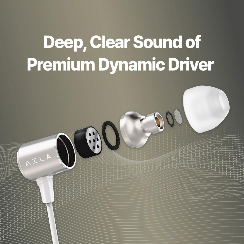 AZLA Trinity USB-C Wired Earphones with Mic & DAC &ndash; High-Resolution Sound, 8Mm Dynamic Driver | USB C Headphones for Iphone 16, Samsung Galaxy, Android Phones | Wired Earbuds with Mic (1, Gold) image number 5