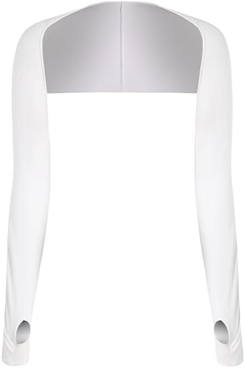 AIMALL UV Sun Protection Arm Cooling Shawl Sleeves with Finger Hole for Women Outdoor, Breathable Nylon, Summer Outdoor Wear, 15-Inch Shoulder Width, 22-Inch Length, Perfect for Sports & Travel image number 6