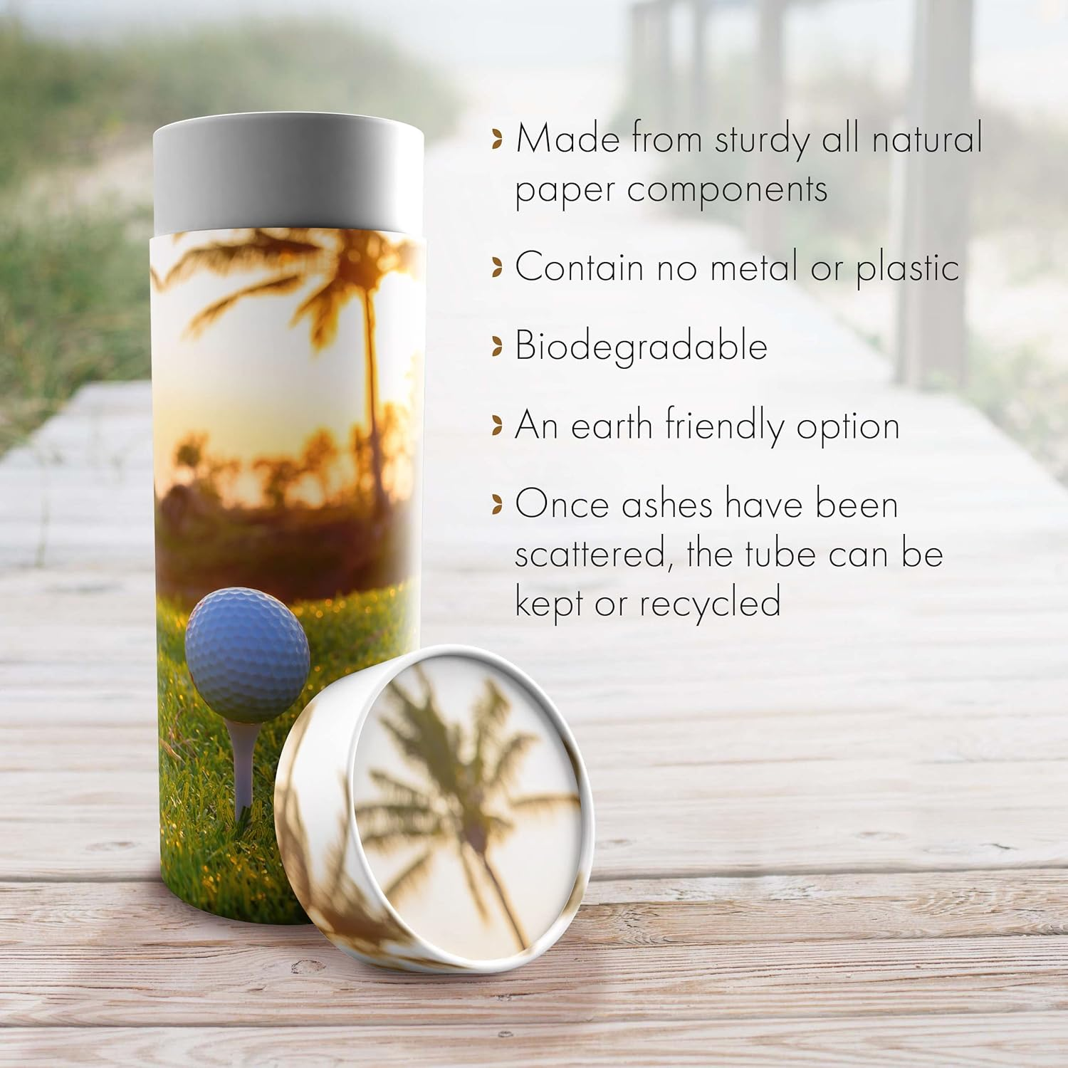 Fairway to Heaven Scattering Tubes for Human Ashes TSA Approved Scattering Urn and Eco-Friendly Biodegradable Urns for Human Ashes & Biodegradable Urn for Burial at Sea image number 3