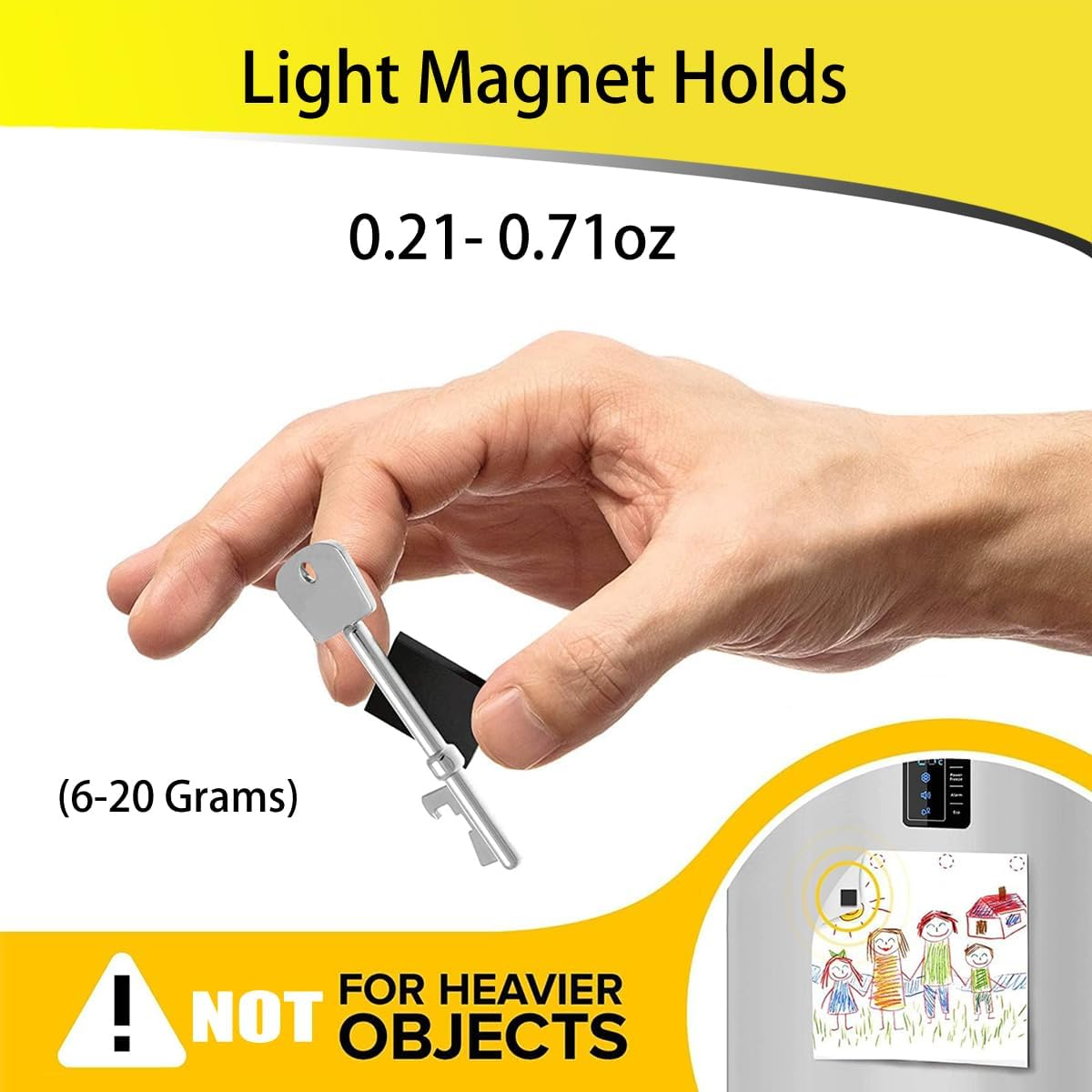 Adhesive Magnets 100Pcs &ndash; Strong 3M Peel & Stick Magnetic Strips for Crafts, DIY, Whiteboard Labels, Fridge, Office & Classroom Use, 23&times;13Mm