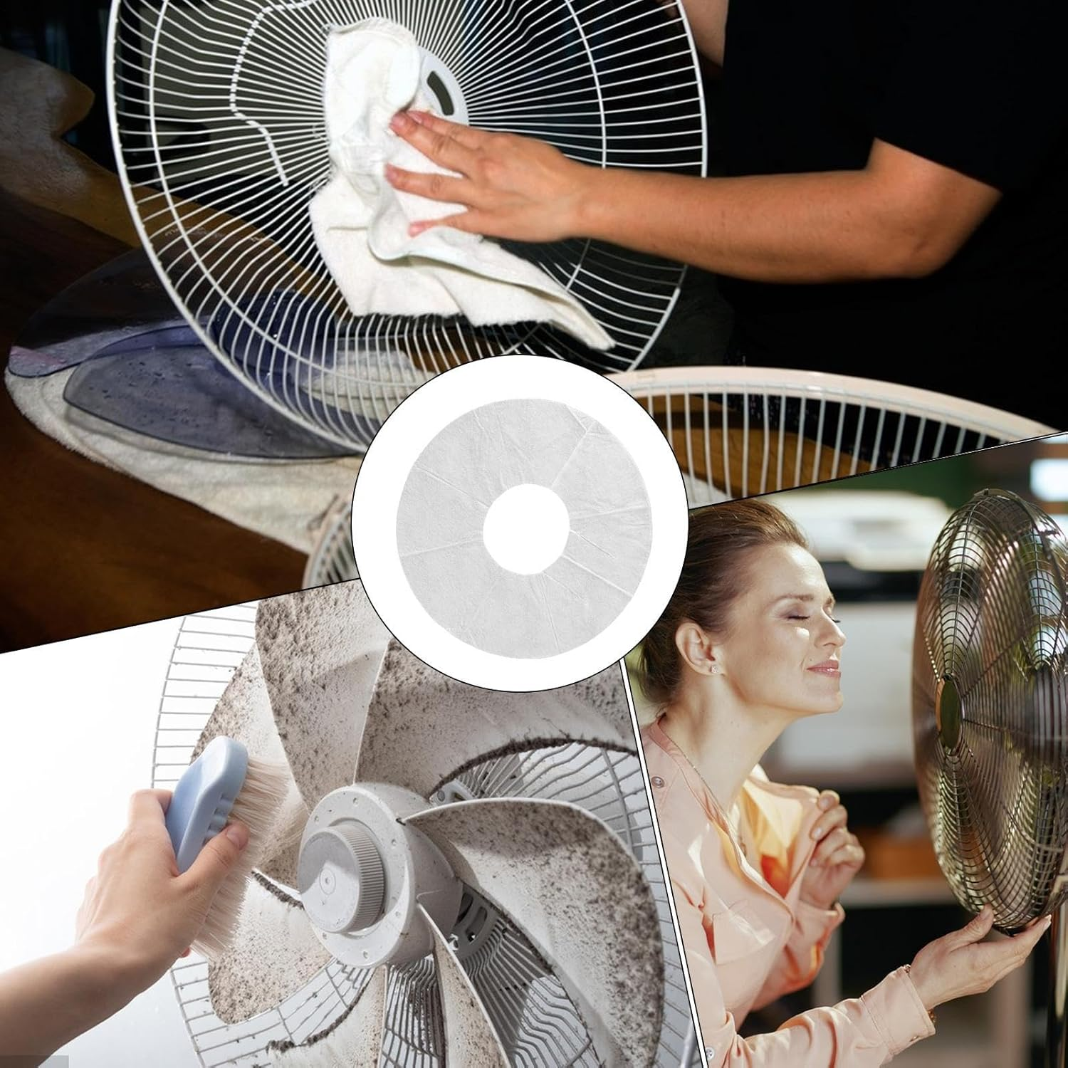 Fan Guard Dust Cover,Damp-Proof Cover for Pedestal Fan - Electrostatic Adsorption Filter Easy Removal Long-Lasting Guard for Home Office Colleagues Family Friends - 18 Inches image number 3