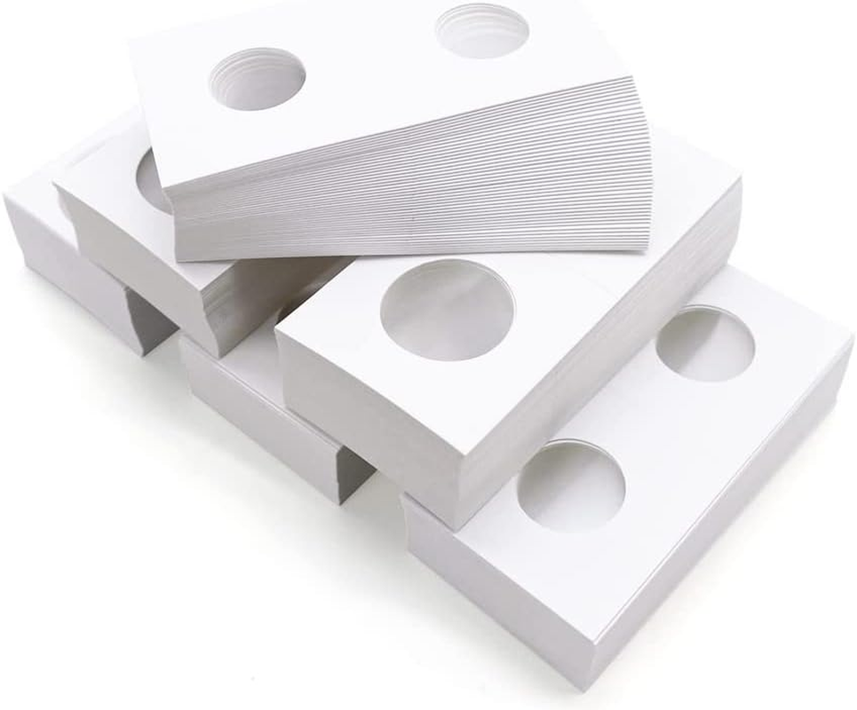 300 Piece Coin Album Coin Storage Coin Paper Holders Coin Paper Clip 6 Assorted Sizes Coin Holders for Coin Protect