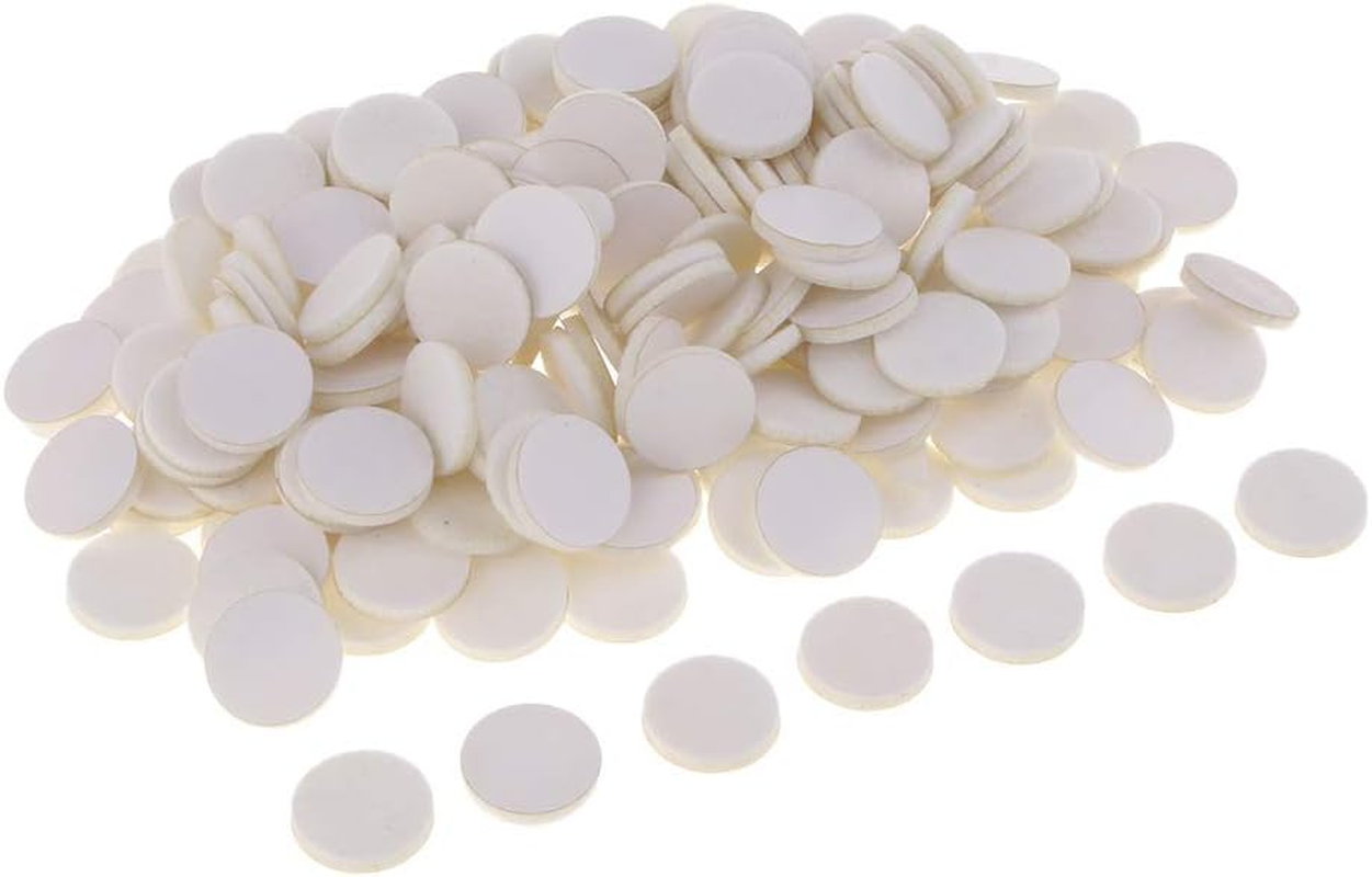 Baosity 200 Pieces 21Mm Oil Pad Colorful Felt Pads round Refill Pads for Perfume Locket Necklace Pendant Bracelet Essential Oil Diffuser Locket Accessories - White image number 3