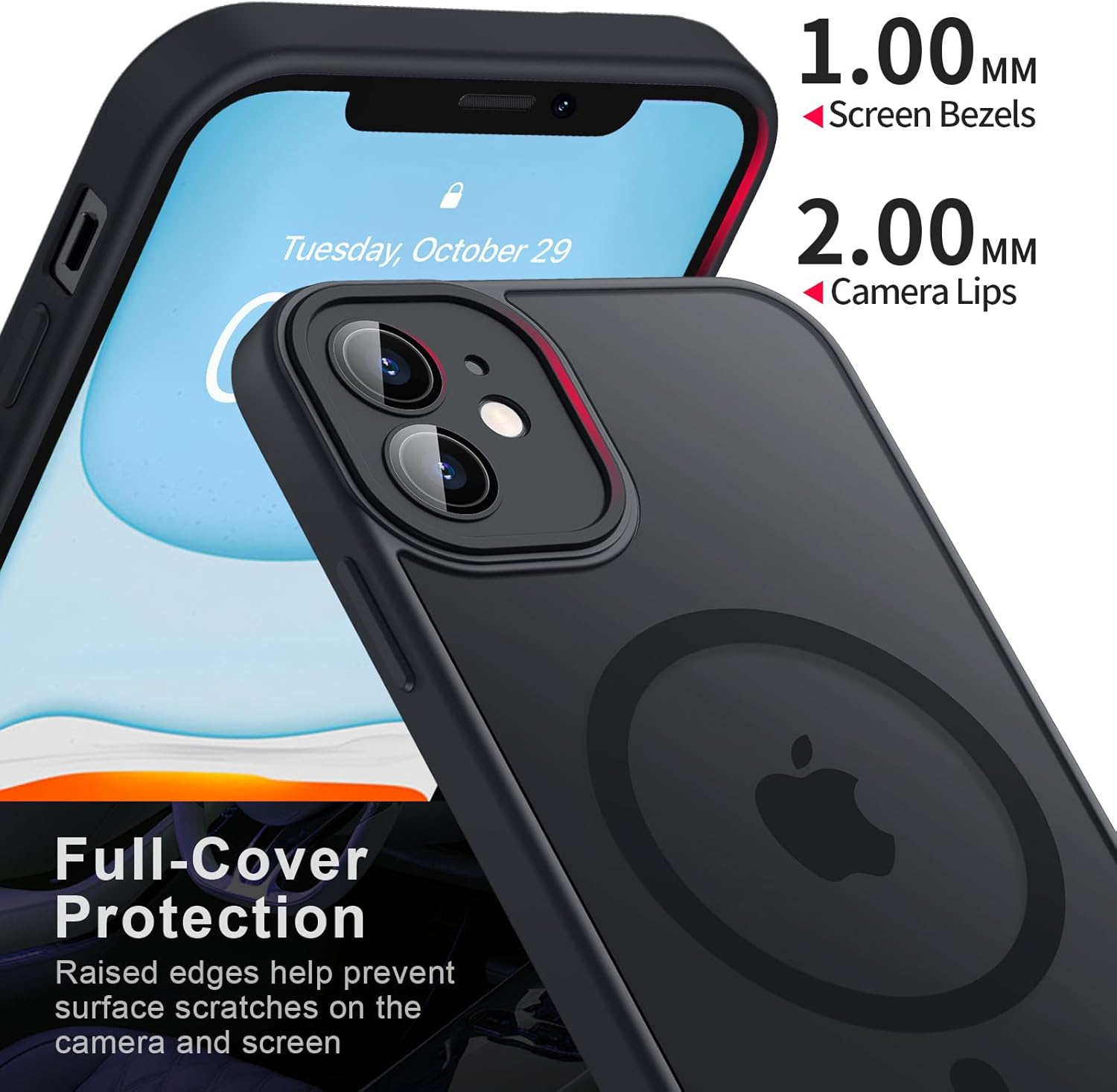 Magnetic Case for Iphone 11 Case, [Compatible with Magsafe] Drop Protection Skin-Friendly Shockproof Protective Matte Cover for Iphone 11 image number 2