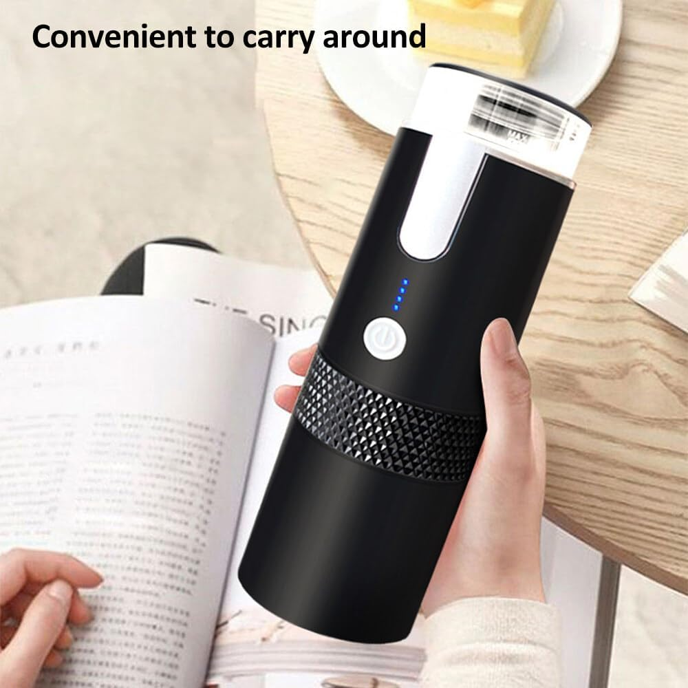 Portable Coffee Maker, 170Ml Wireless Electric Espresso Machine Mini Rechargeable Capsule Coffee Machine for Car Home Office Travel image number 4
