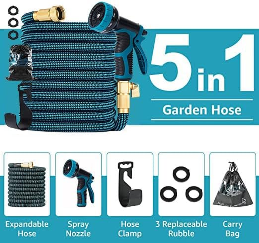 Expandale Garden Hose, Flexible Water Hose with 10 Spray Nozzle, Kink Free Flexible Water Hose, Lightweight and Easy to Store. (22.5M) image number 6