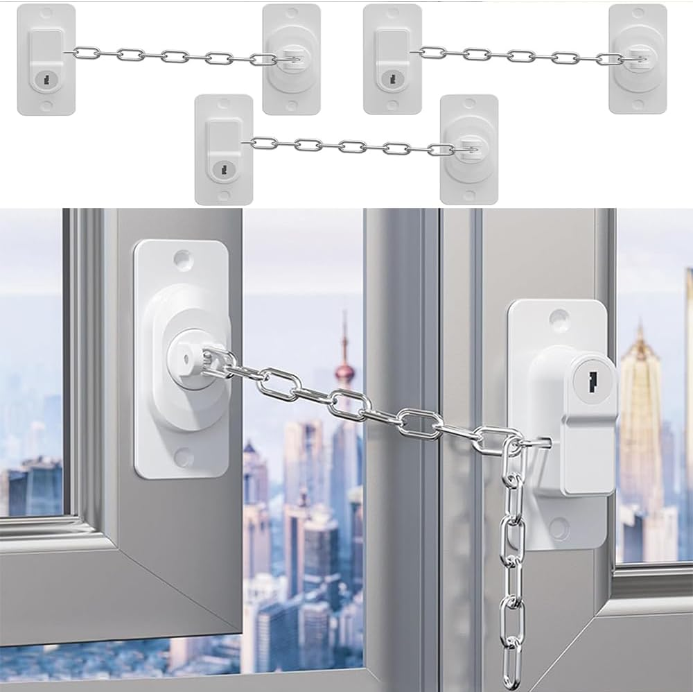 3 Pack Child Safety Locks &ndash; Adjustable Baby Proof Locks with Keys for Fridge, Drawers, Toilet, Dishwasher & More | No Drill Childproof Latches for Kids & Toddlers image number 1