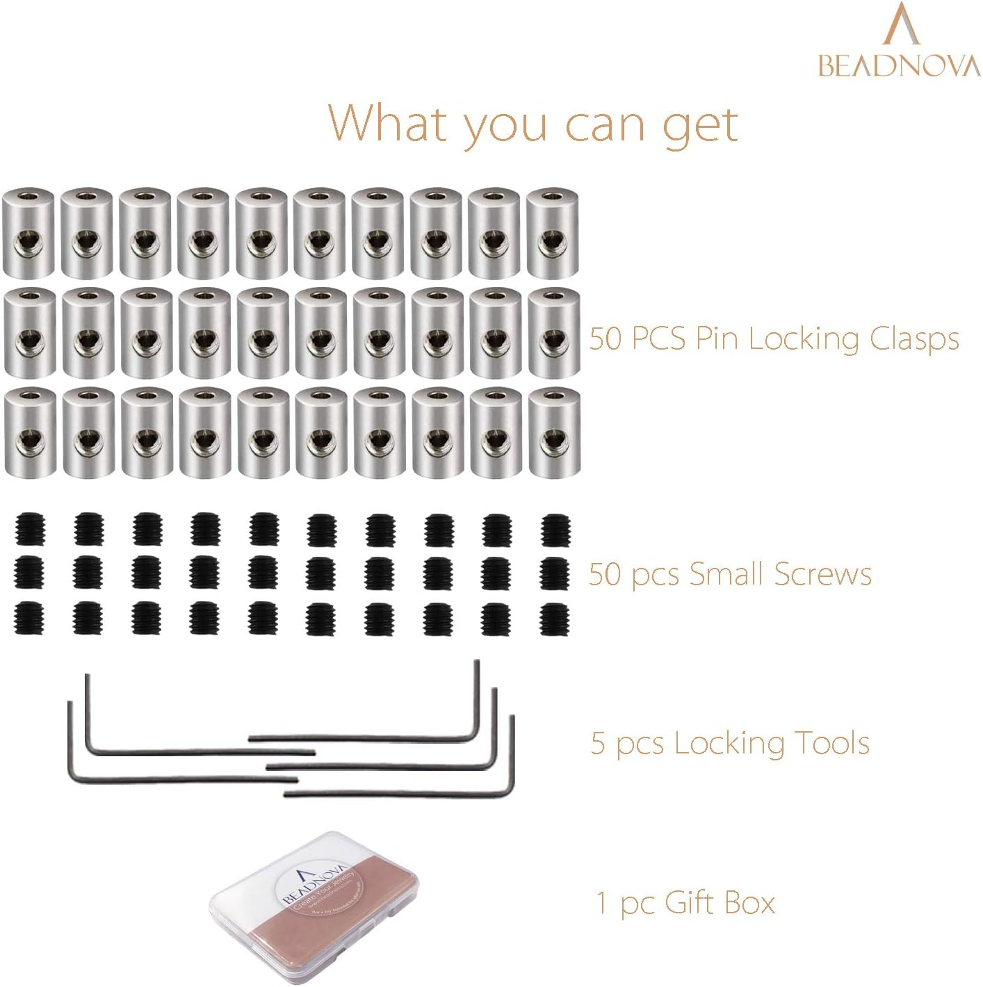 BEADNOVA Pin Keeper with Allen Wrench Pin Back for Backpack Enamel Pins Label Pins Locking (50Pcs, Allen Wrench Included) - 10Pcs image number 6