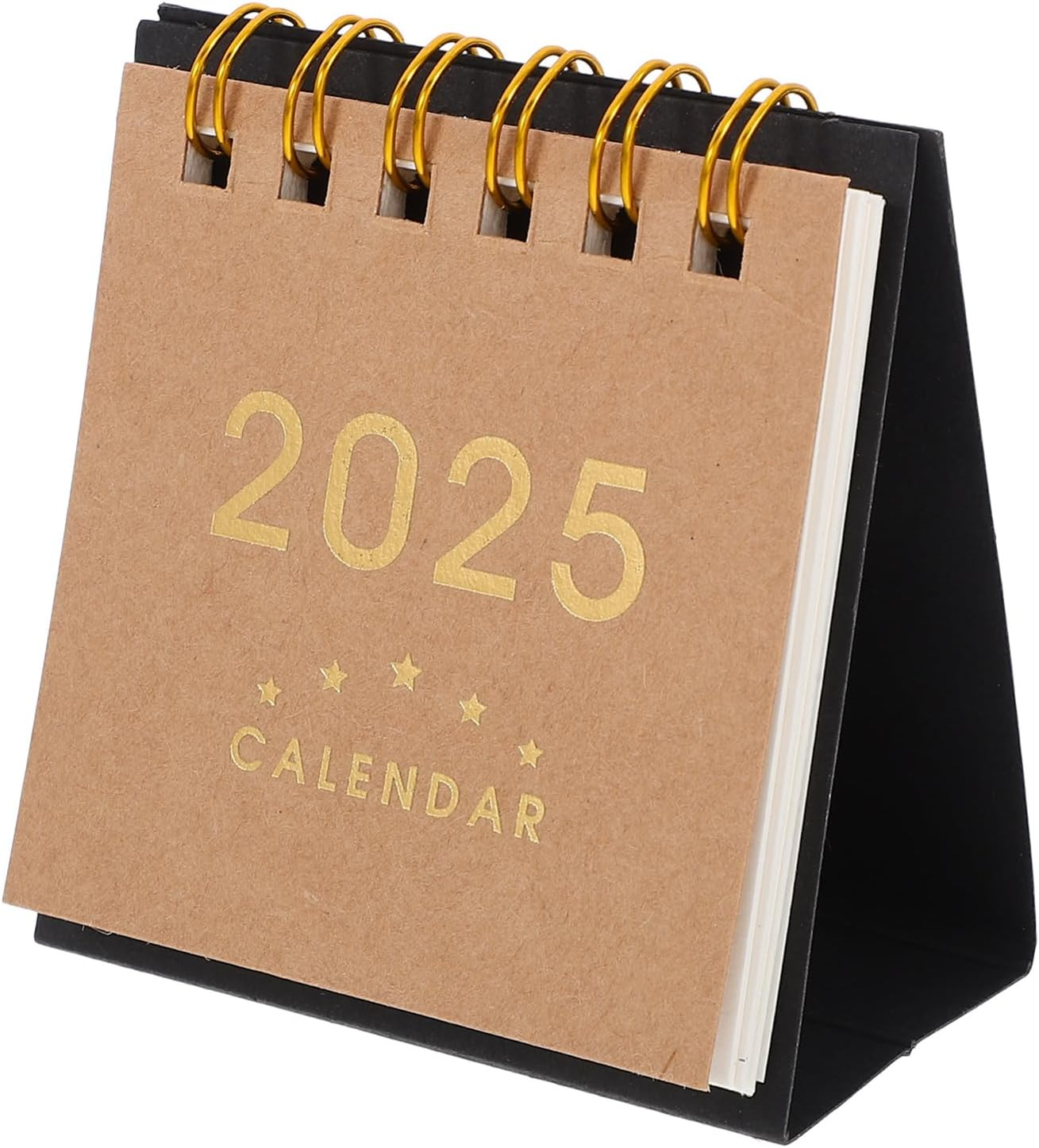 SHINEOFI Mini Desk Calendar 2025, Small Desktop Calendar Mini Daily Schedule Paper Flip Calendar Twin-Wire Binding for Home Office School Pink