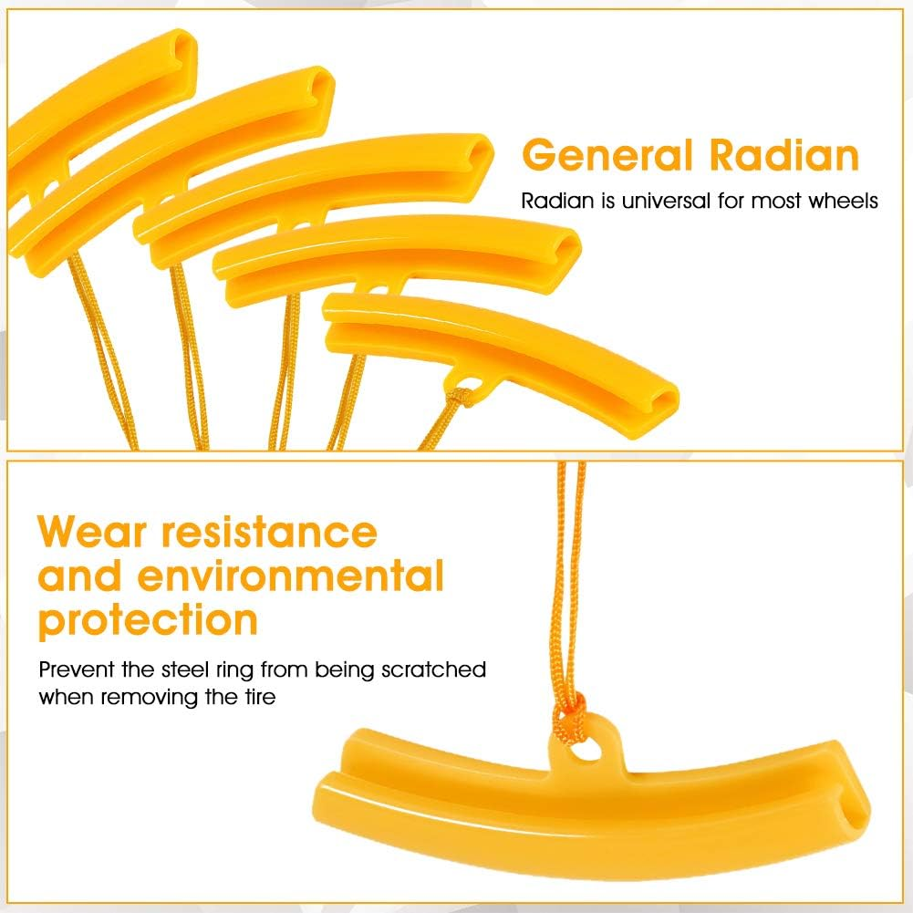 5 Pcs Rim Protector Wheel Rim Saver Tire Changer Guard Fixing Tyre Rim Cover (Orange) image number 2